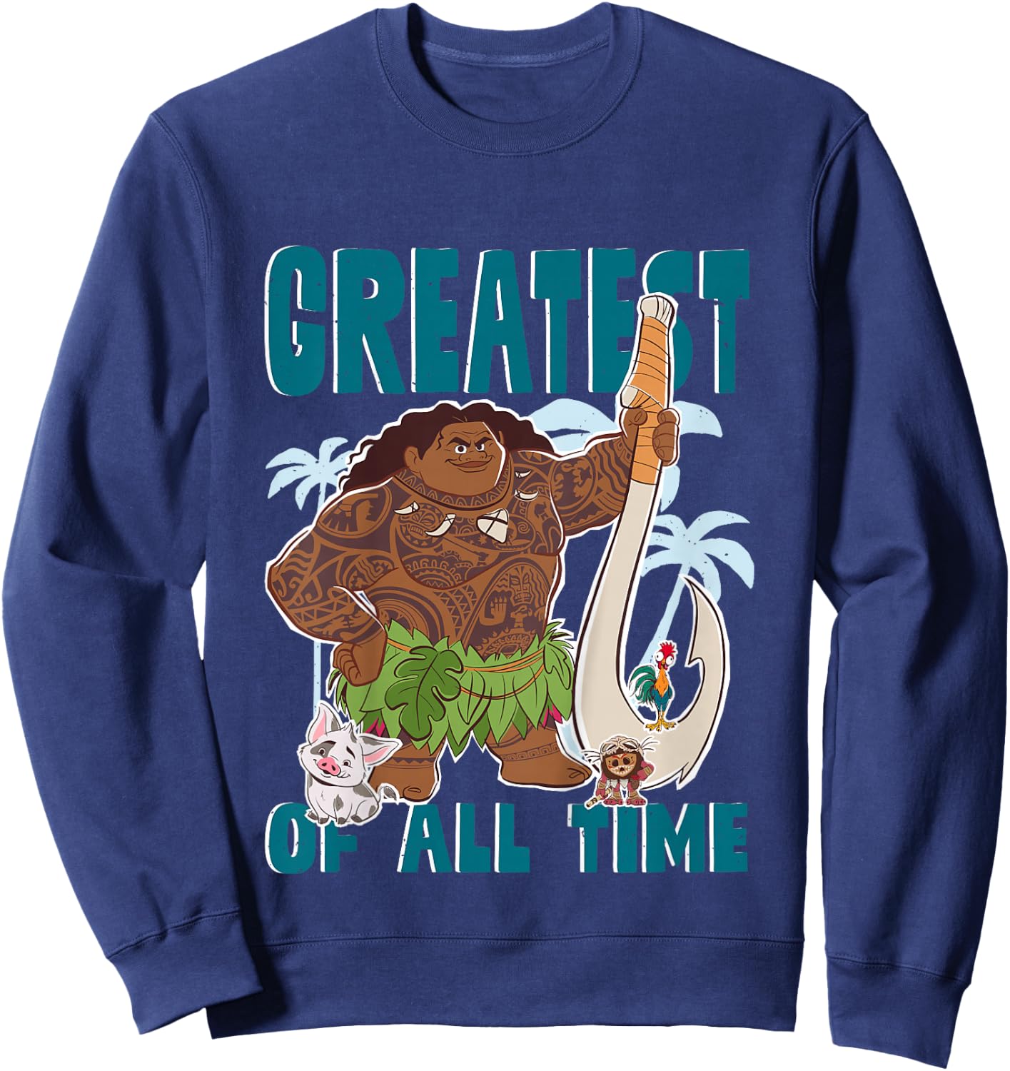 Kids Moana 2 Maui Greatest , Blue, 2 Sweatshirt - Sweatshirt | Navy