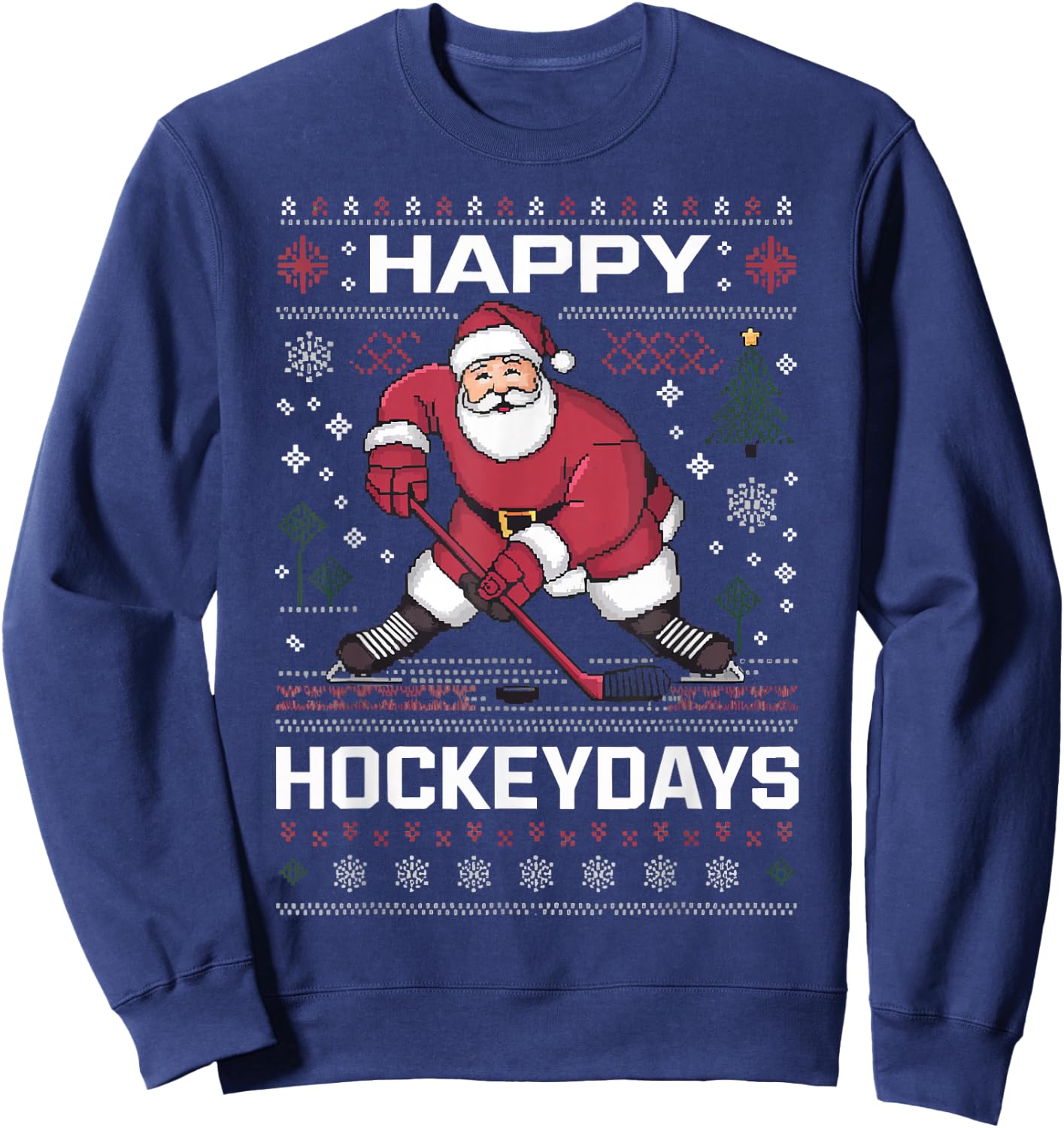 Happy Hockey Days Hockey Player Sweatshirt - Sweatshirt | Navy