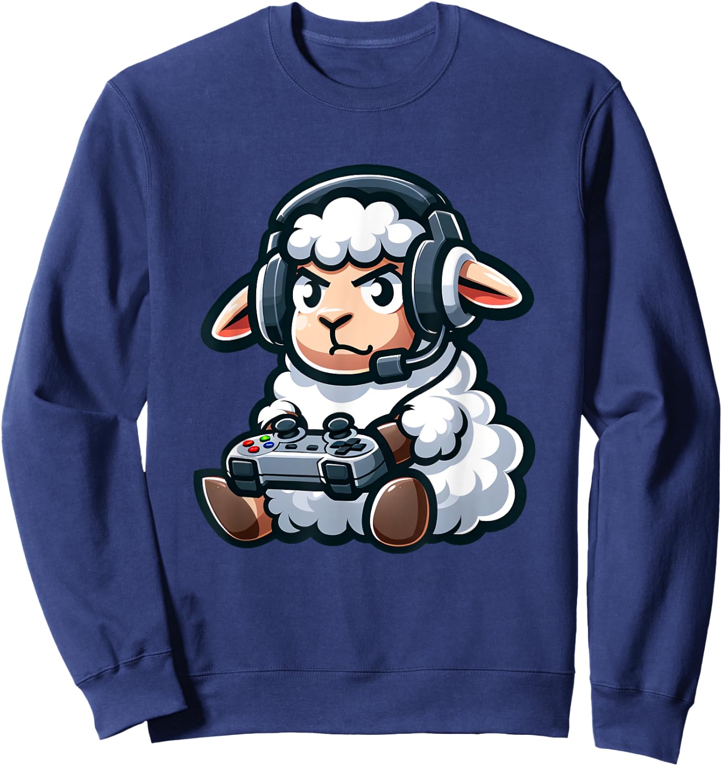 Funny Sheep Gamer Video Games Boys Girls Kids Sweatshirt - Sweatshirt | Navy