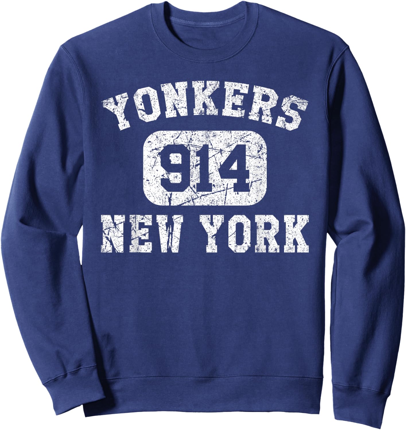 Yonkers New York Area Code Vintage Retro Sweatshirt - Sweatshirt | Navy