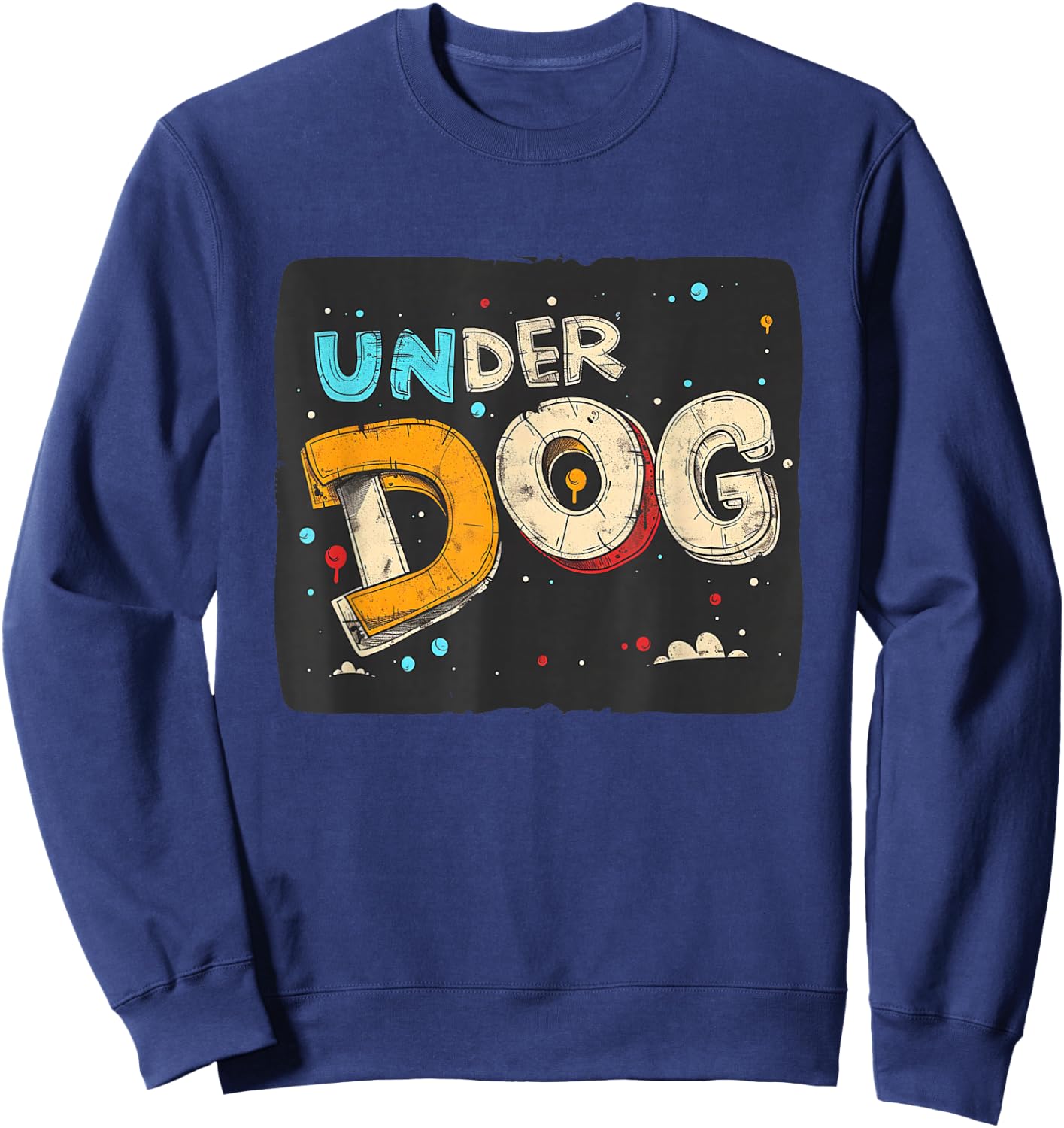 Stylish Underdog Emblem for Modern Costume Lovers Sweatshirt - Sweatshirt | Navy