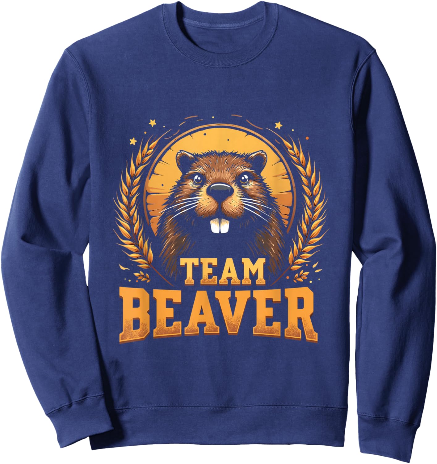 TEAM Beaver Emblem Sweatshirt - Sweatshirt | Navy