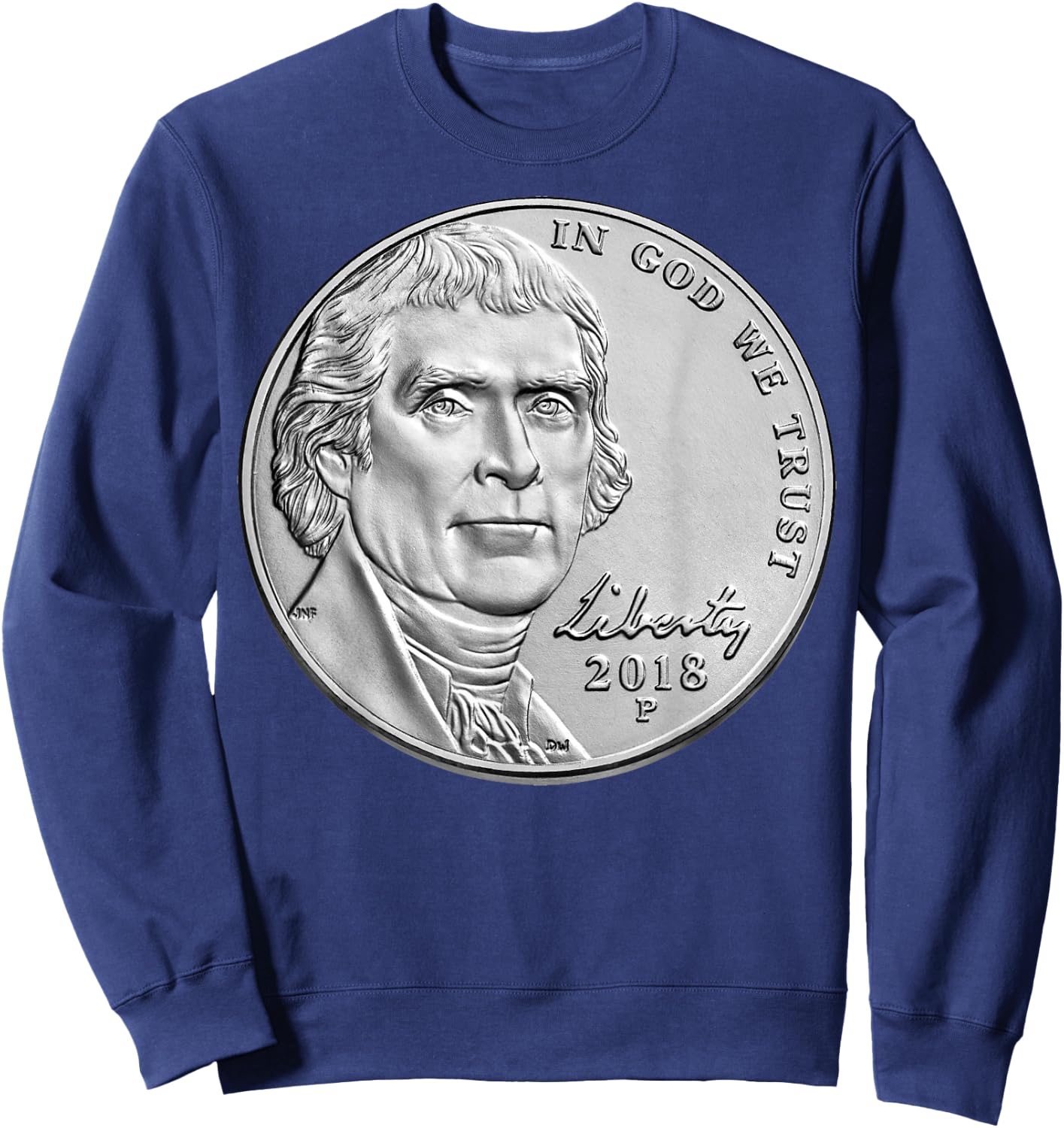 USA Coins Nickel 5 Cents America United States Sweatshirt - Sweatshirt | Navy