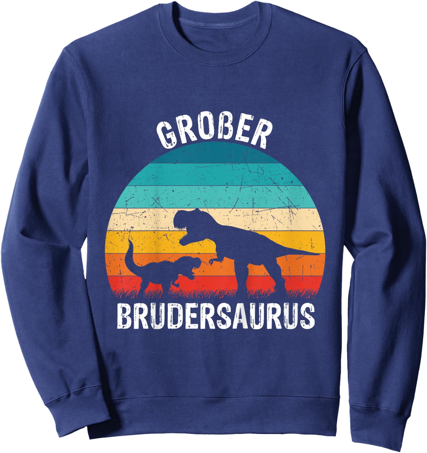 Children's Big Brother 2022/2023 Brudersaurus T-Rex Dino Gift , black Sweatshirt - Sweatshirt | Navy