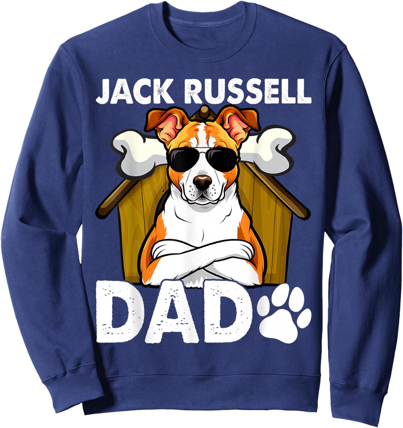 Jack Russell Terrier Dad Male Dogs Sweatshirt - Sweatshirt | Navy