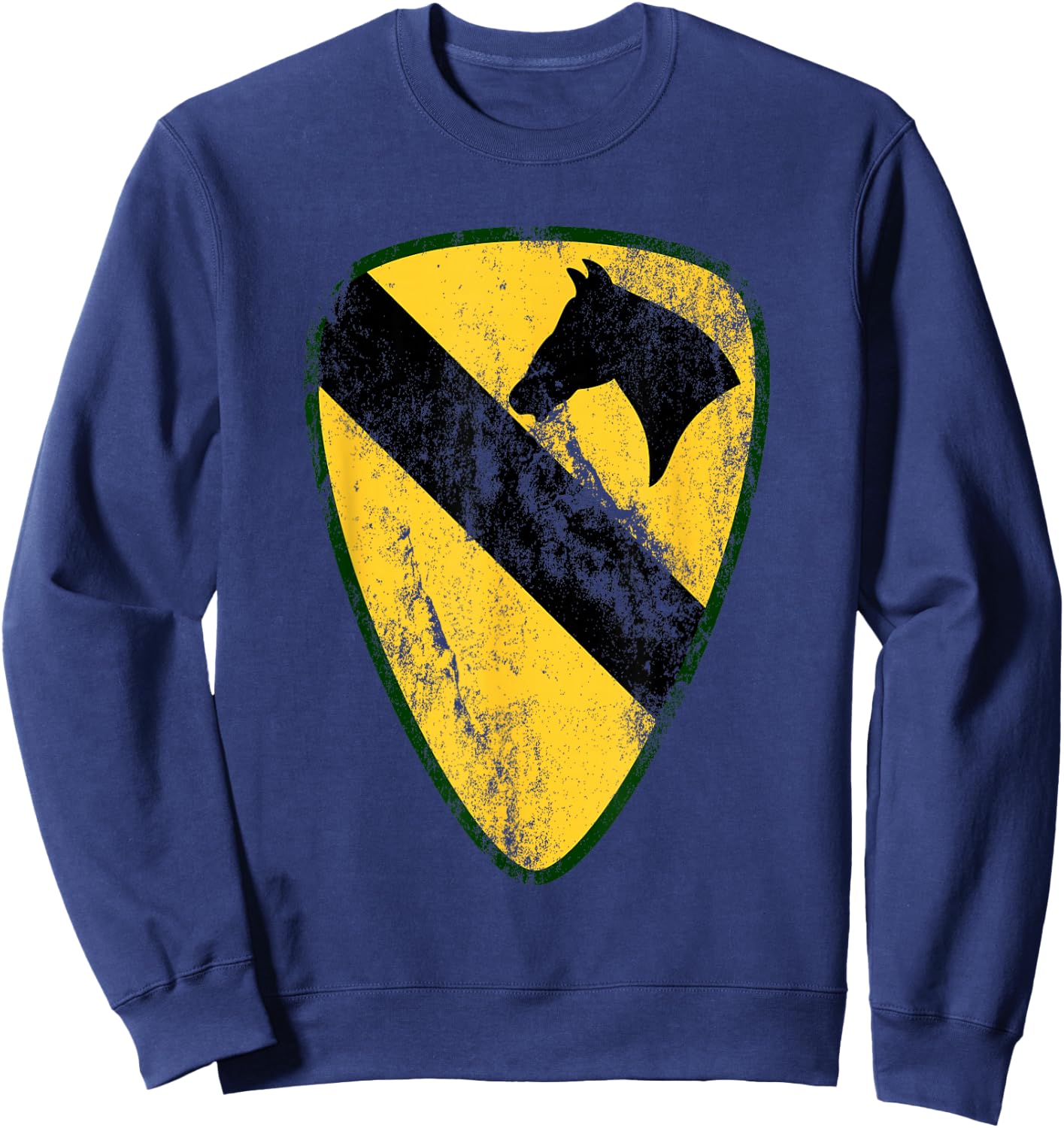 1st Cavalry Division Patch - Vintage 1st CAV Sweatshirt - Sweatshirt | Navy