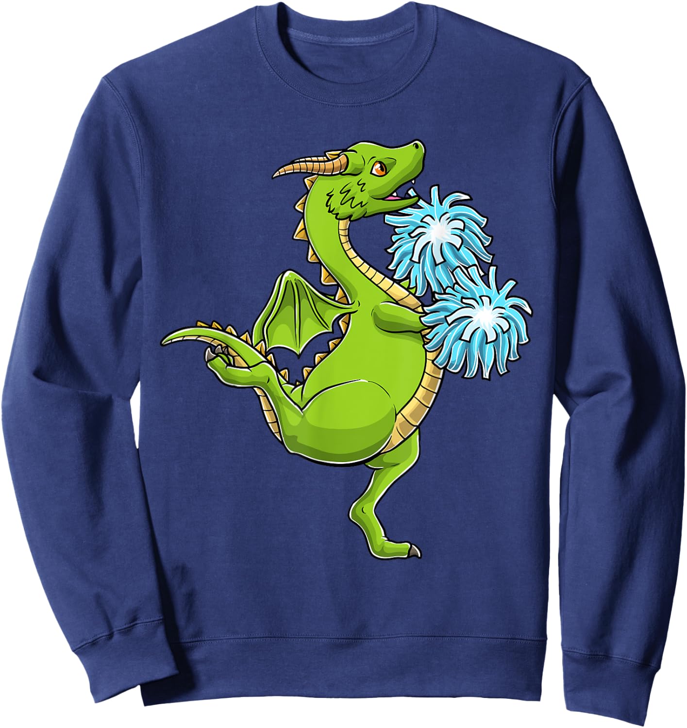 Cheerleading Dragon Cheer Cheerleader Boys Girls Kids Sweatshirt - Sweatshirt | Navy