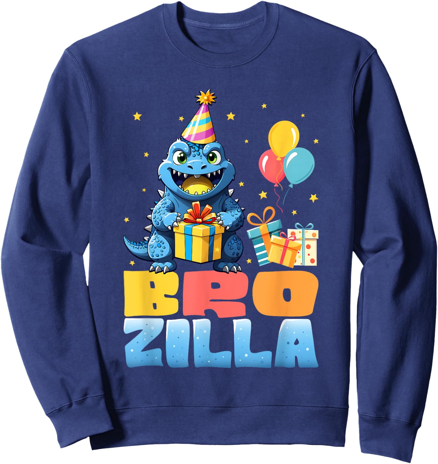 Brozilla Funny Monster Kaiju Family Matching Birthday Boys Sweatshirt - Sweatshirt | Navy