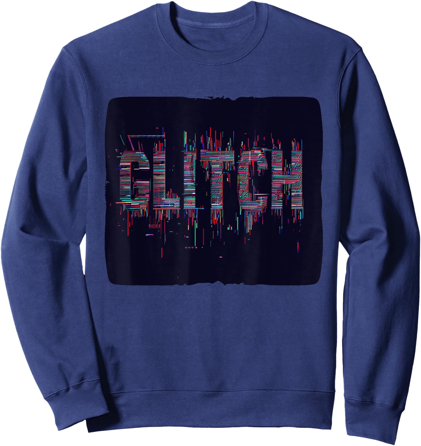 Multicolor Glitch Costume Sweatshirt - Sweatshirt | Navy