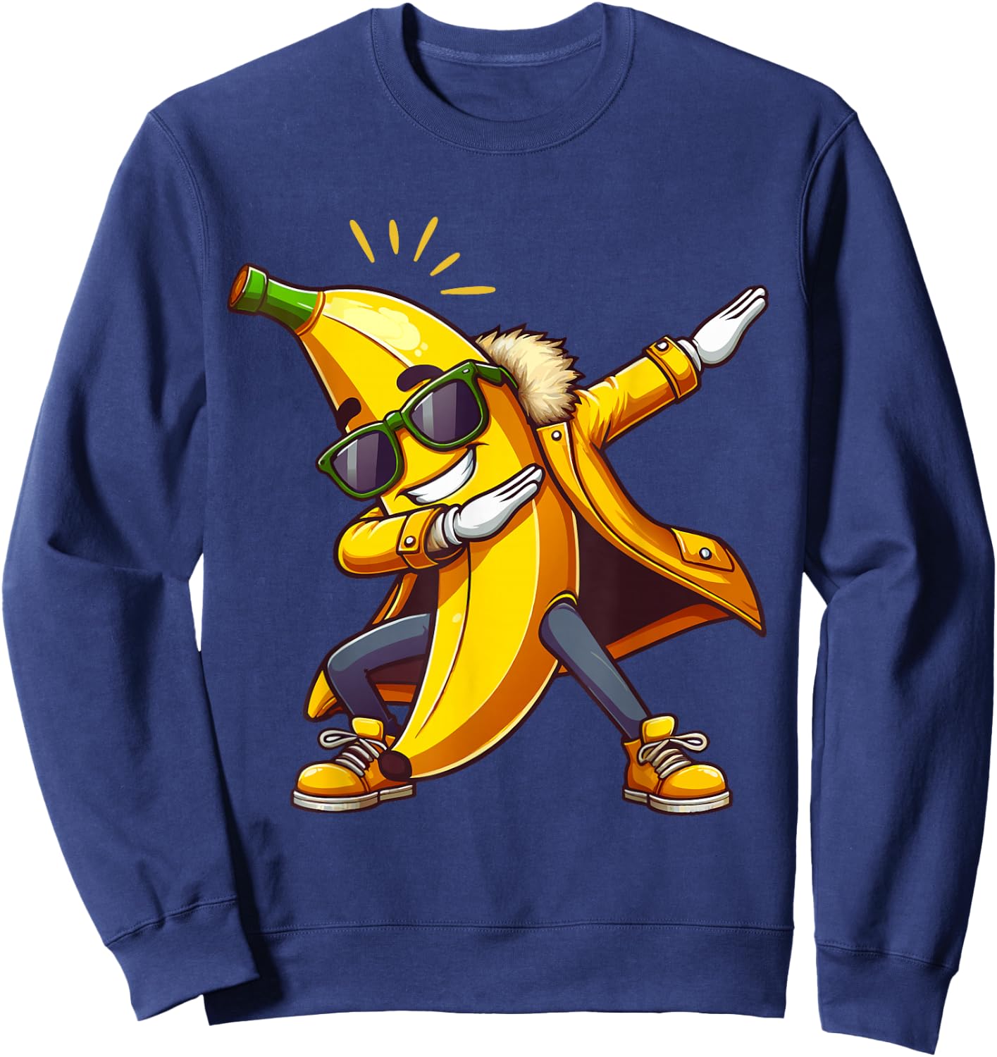 Cool Dab Banana Funny dabbing Yellow Banana Dancing Fruit Sweatshirt - Sweatshirt | Navy