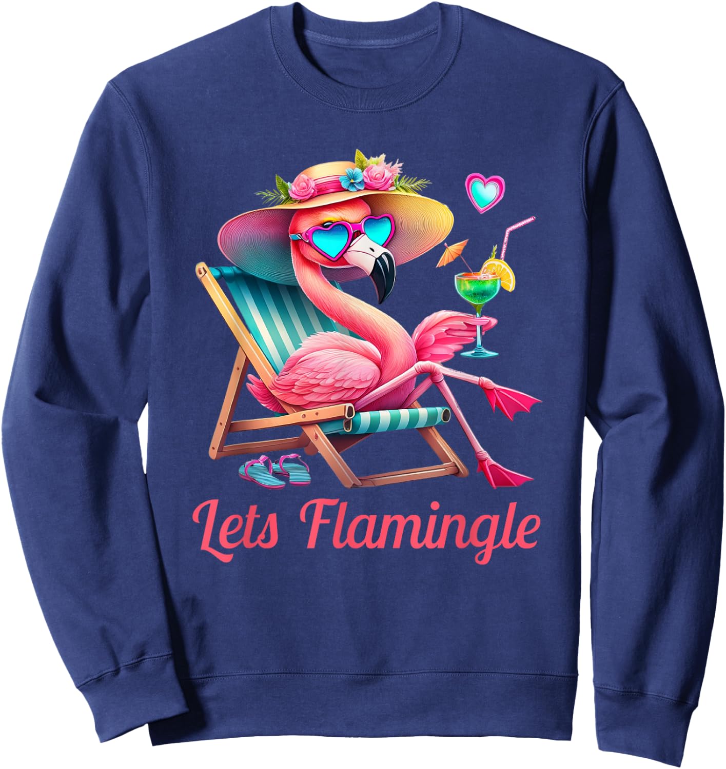 Lets Flamingle Sweatshirt - Sweatshirt | Navy