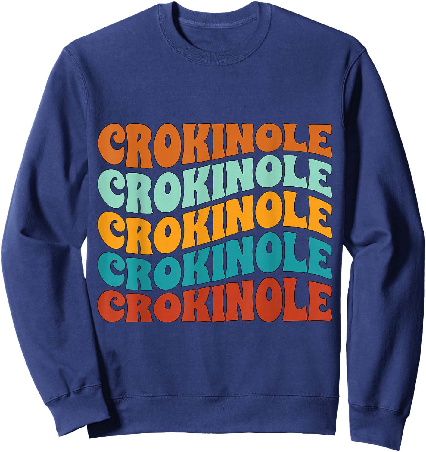 Retro Crokinole Lover Board Game Sweatshirt - Sweatshirt | Navy