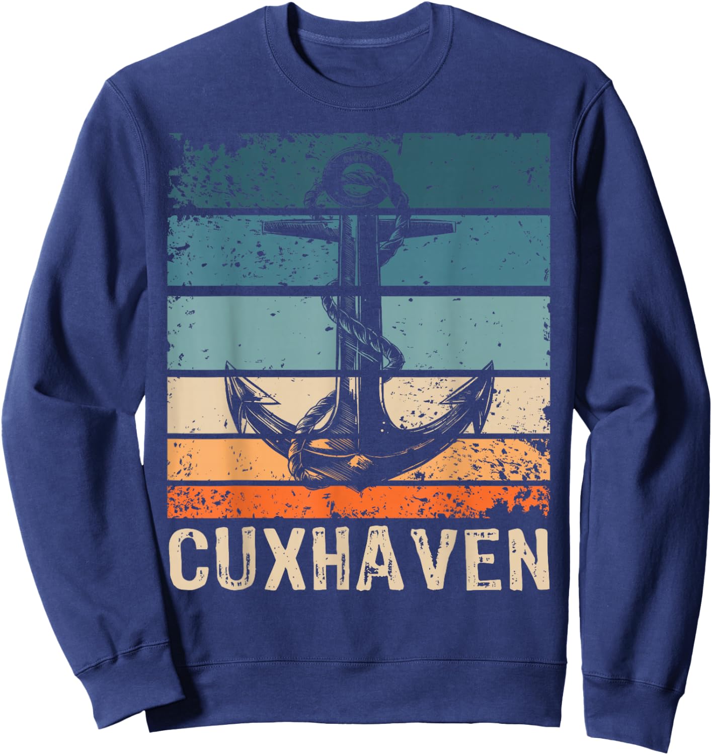 Funny Cuxhavener Sayings North Sea Coast City Cuxhaven , black Sweatshirt - Sweatshirt | Navy