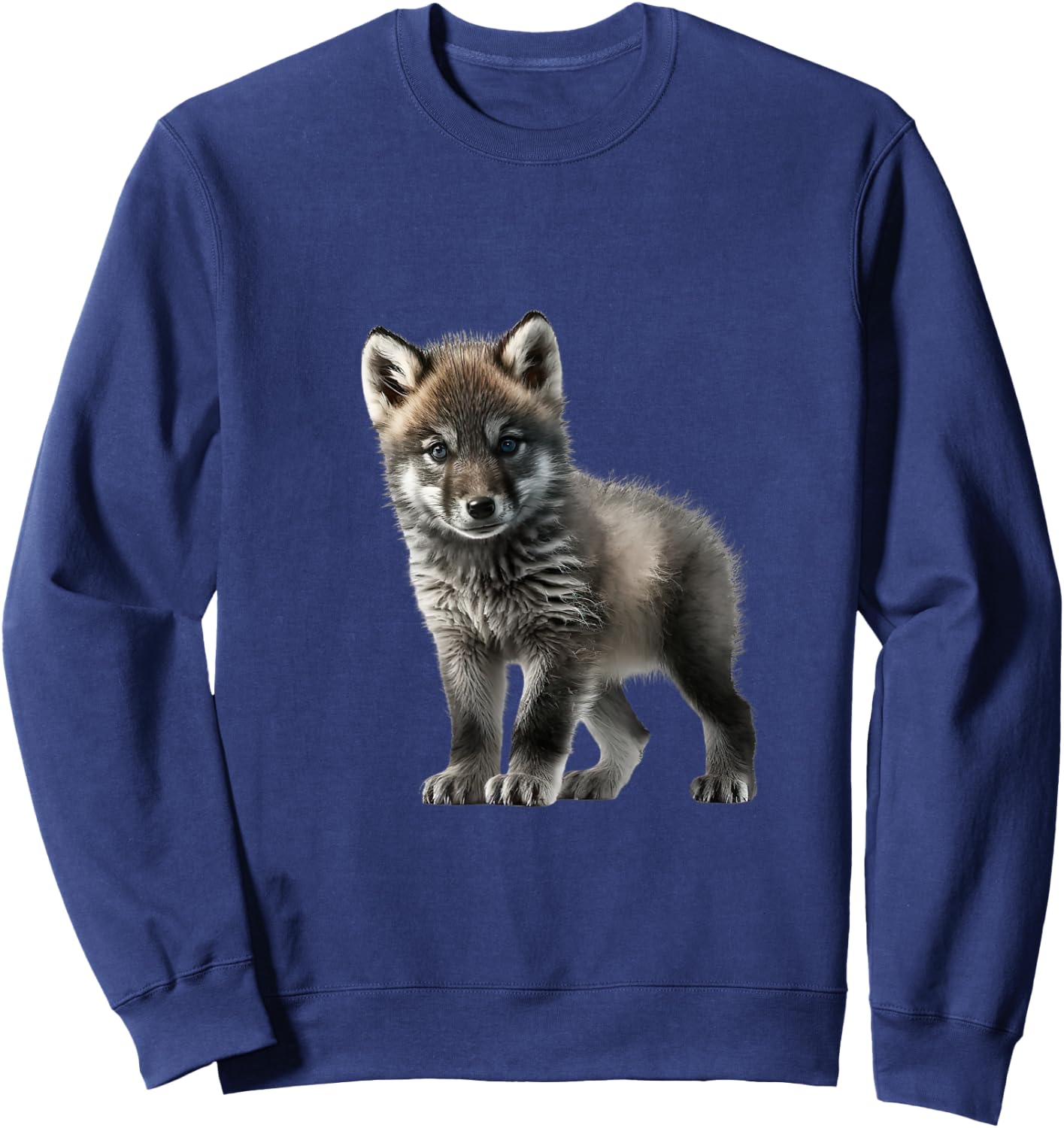 Super süßes Baby Wolf Motiv. Flauschig weich und kuschelig Sweatshirt - Sweatshirt | Navy