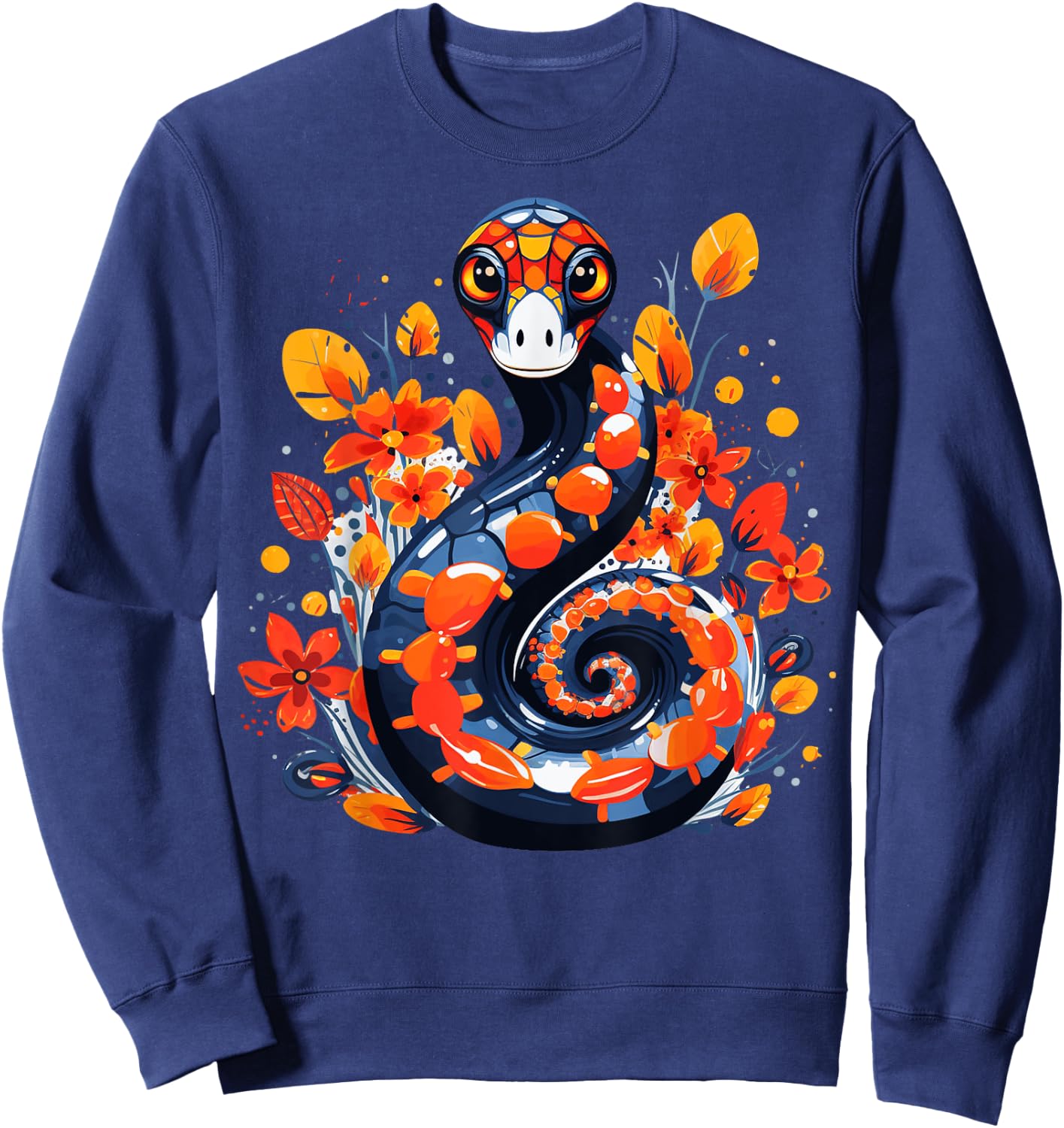 Coral Snake Hippie Sweatshirt - Sweatshirt | Navy