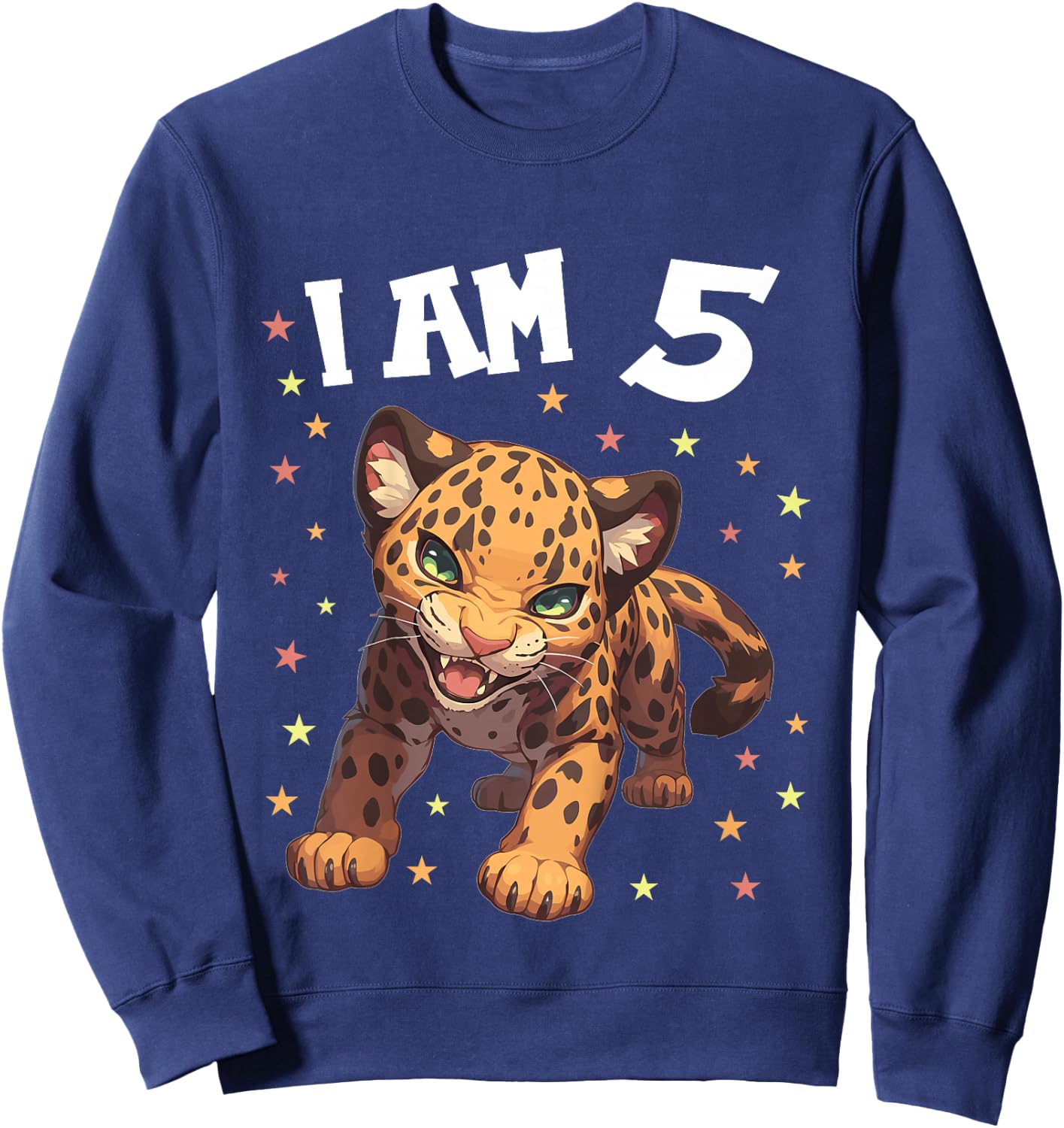 Kids 5 Years old 5 birthday Jaguars Boy Girl Jaguar Sweatshirt - Sweatshirt | Navy