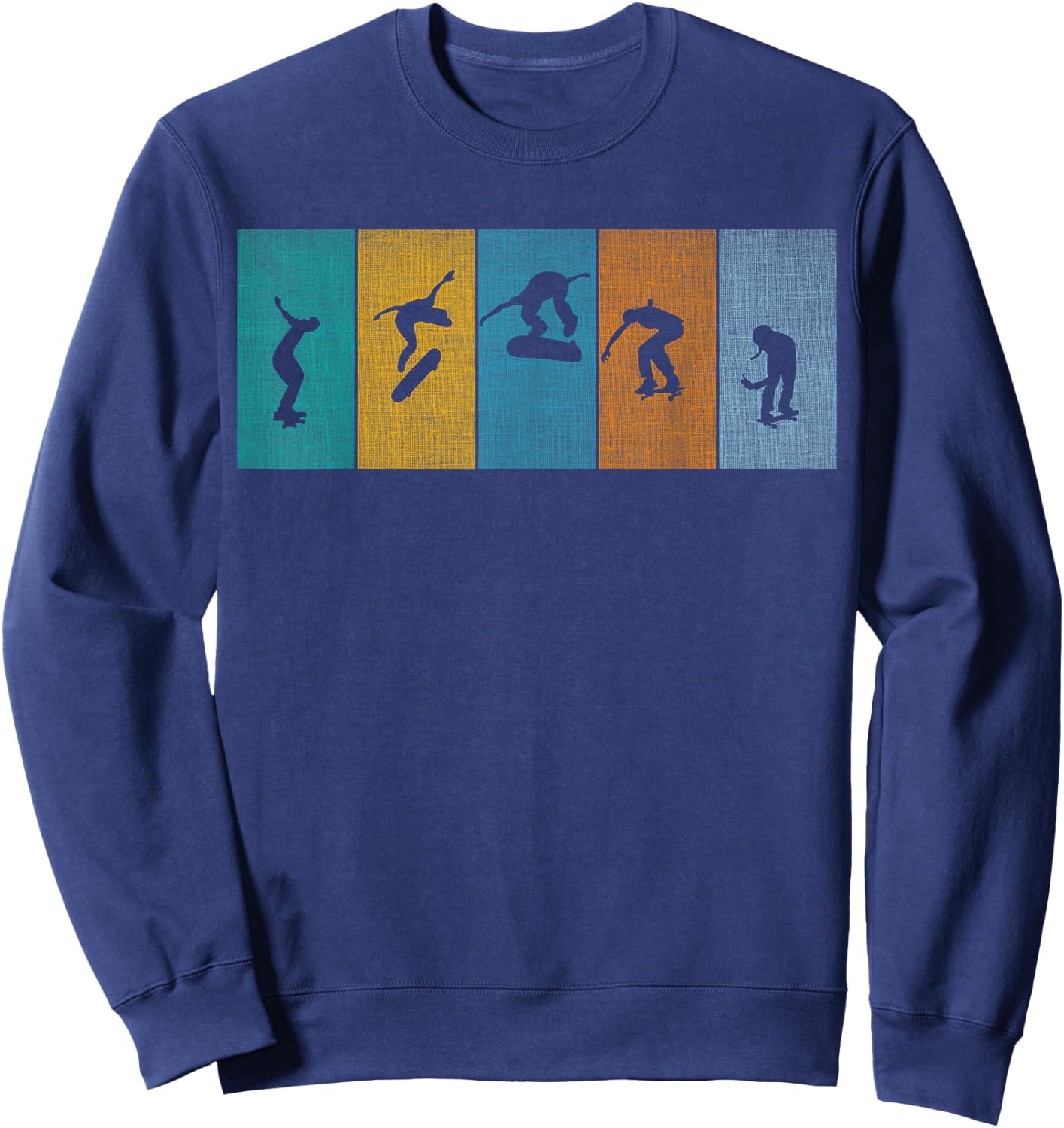 Retro Skater - Vintage Skateboarder, Skateboarding Lover Sweatshirt - Sweatshirt | Navy
