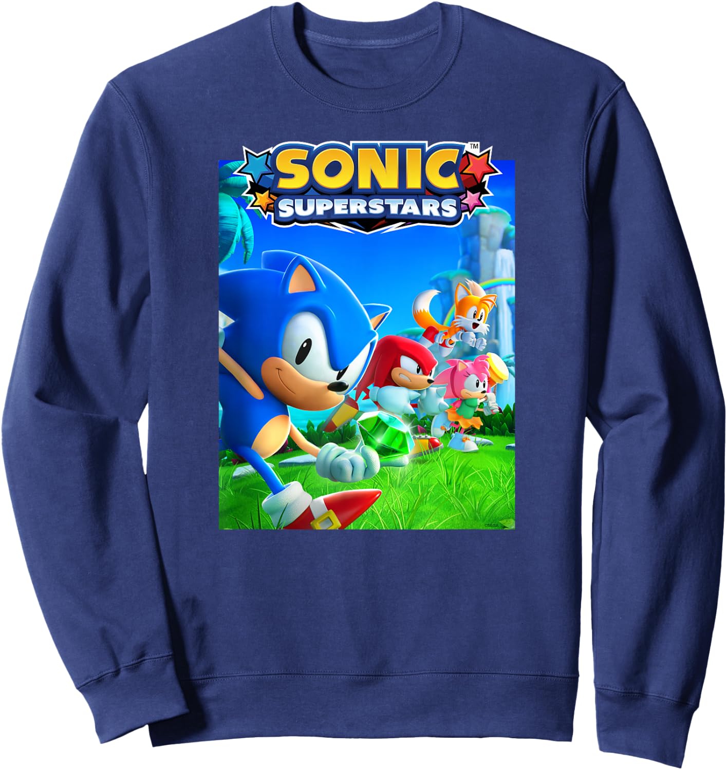 Sonic The Hedgehog, Sonic Superstars - Cover Art Sweatshirt - Sweatshirt | Navy