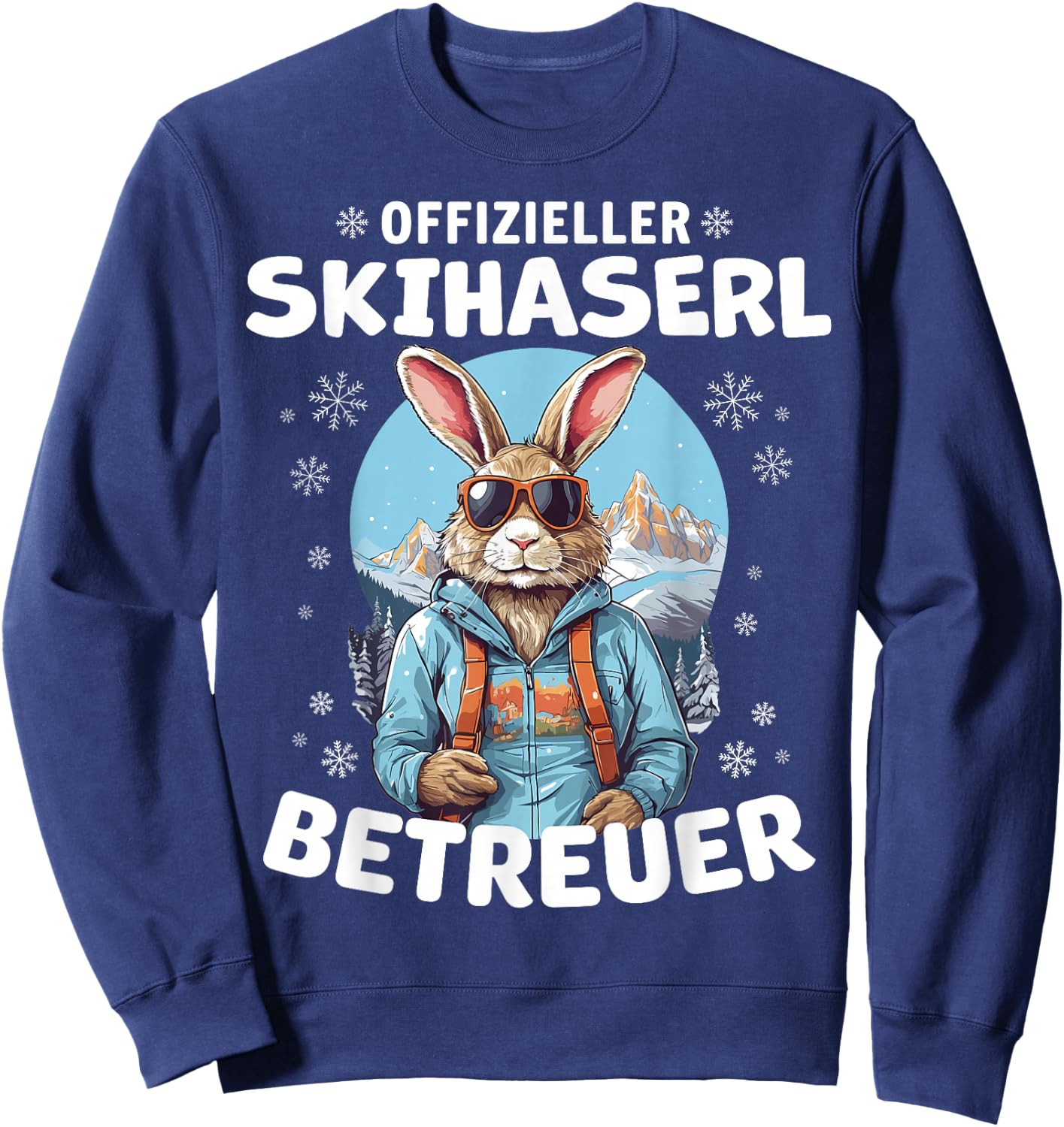 Official Skihaserl Caregiver Apres Ski Skier , black Sweatshirt - Sweatshirt | Navy