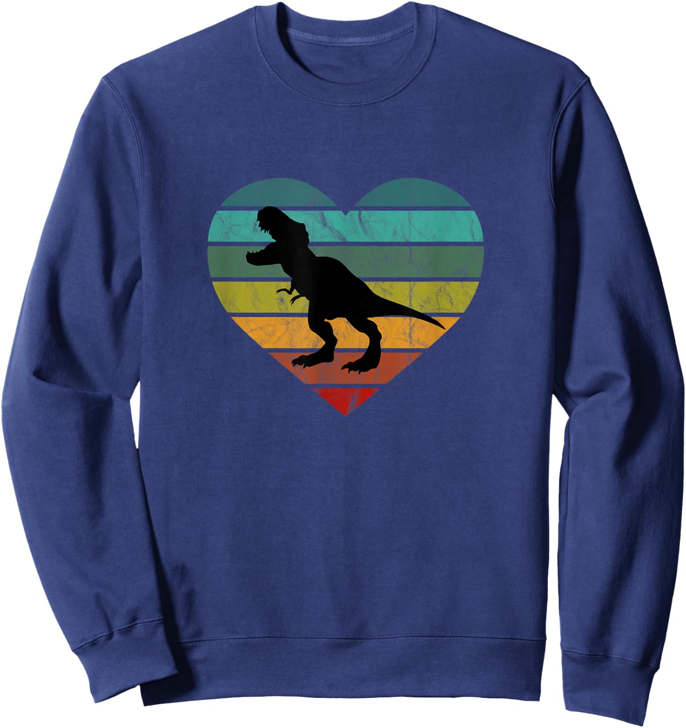 Tyrannosaurus Herz Dino Kinder Saurier Dinosaurier T-Rex Sweatshirt - Sweatshirt | Navy