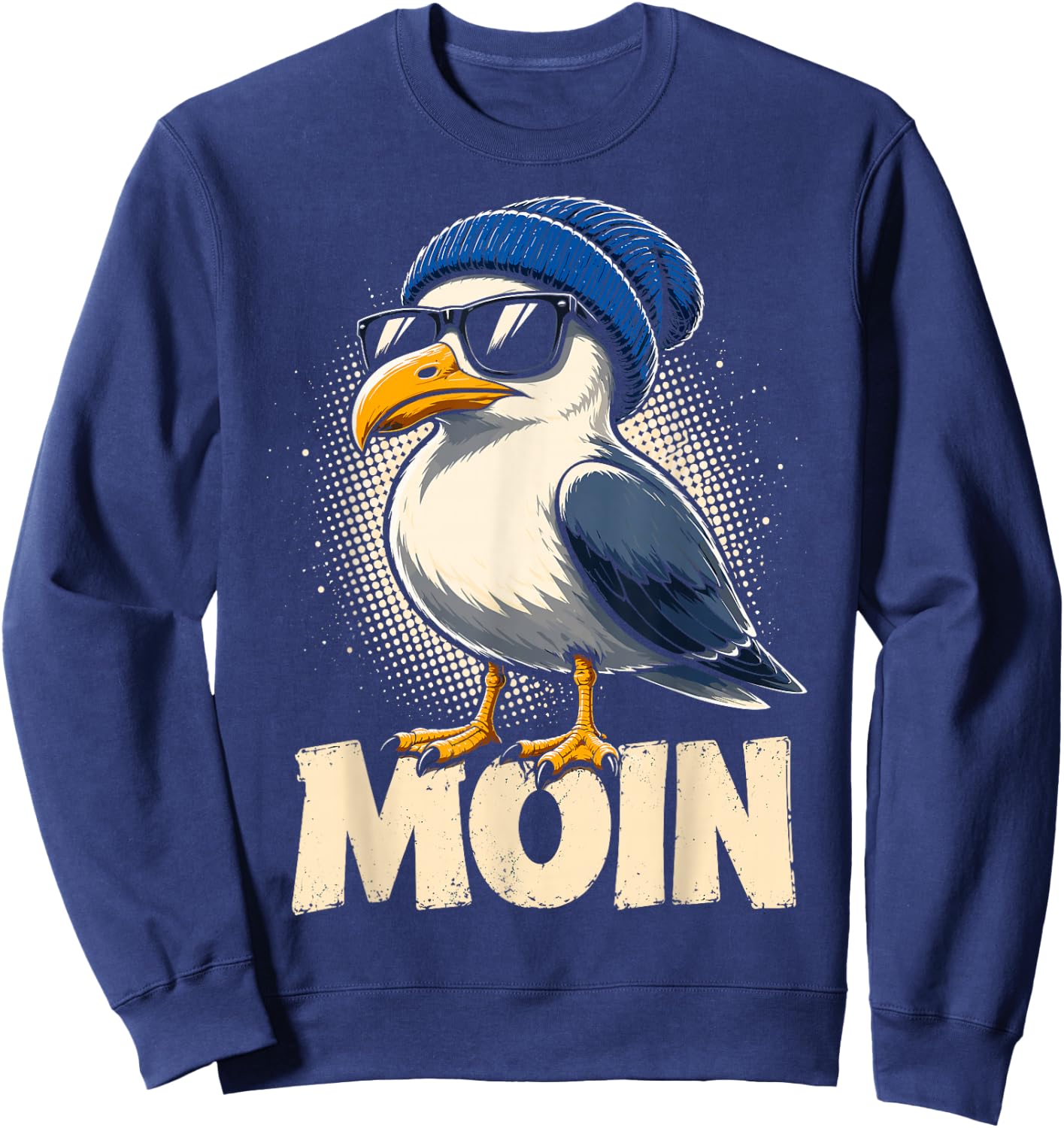 Moin Plattdeutsch Norddeutschland Ostfriesland Ostsee Moin Sweatshirt - Sweatshirt | Navy