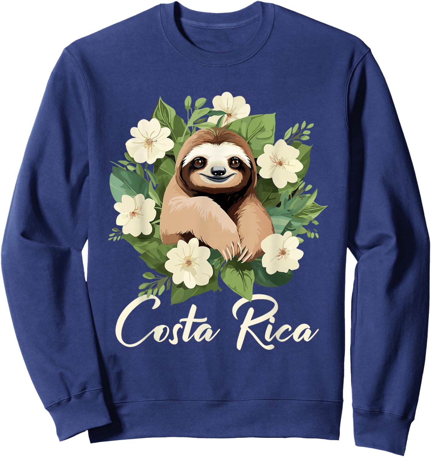 Costa Rica Tropical Sloth Sweatshirt - Sweatshirt | Navy