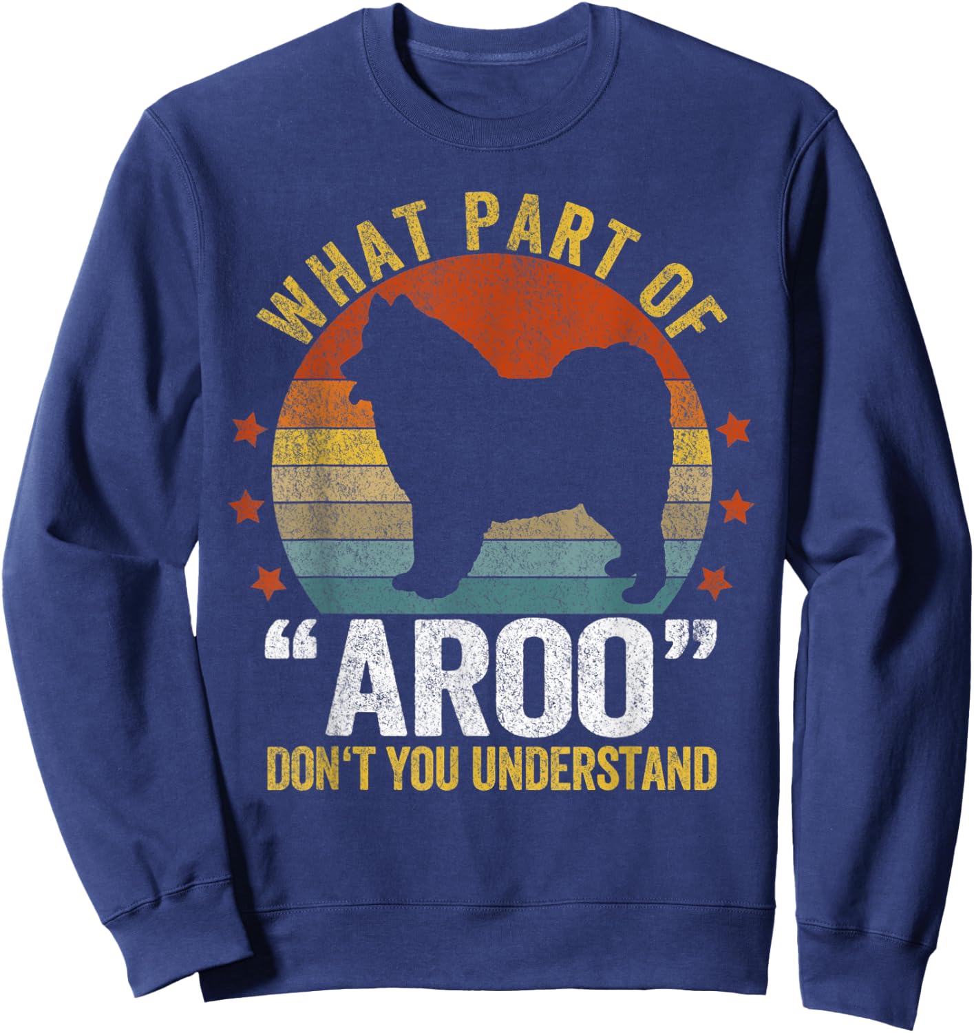 Funny Samoyed Mom Samoyed Dad Retro Vintage Samoyed Dog Sweatshirt - Sweatshirt | Navy