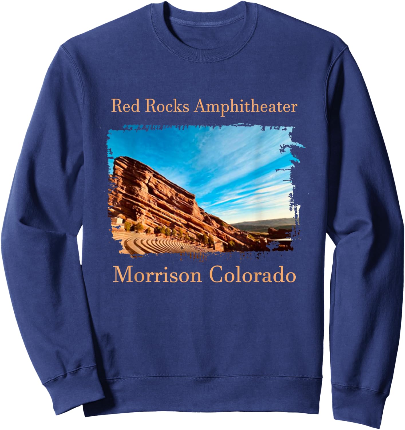 Red Rocks Amphitheatre - Morrison Colorado , Black, S Sweatshirt - Sweatshirt | Navy