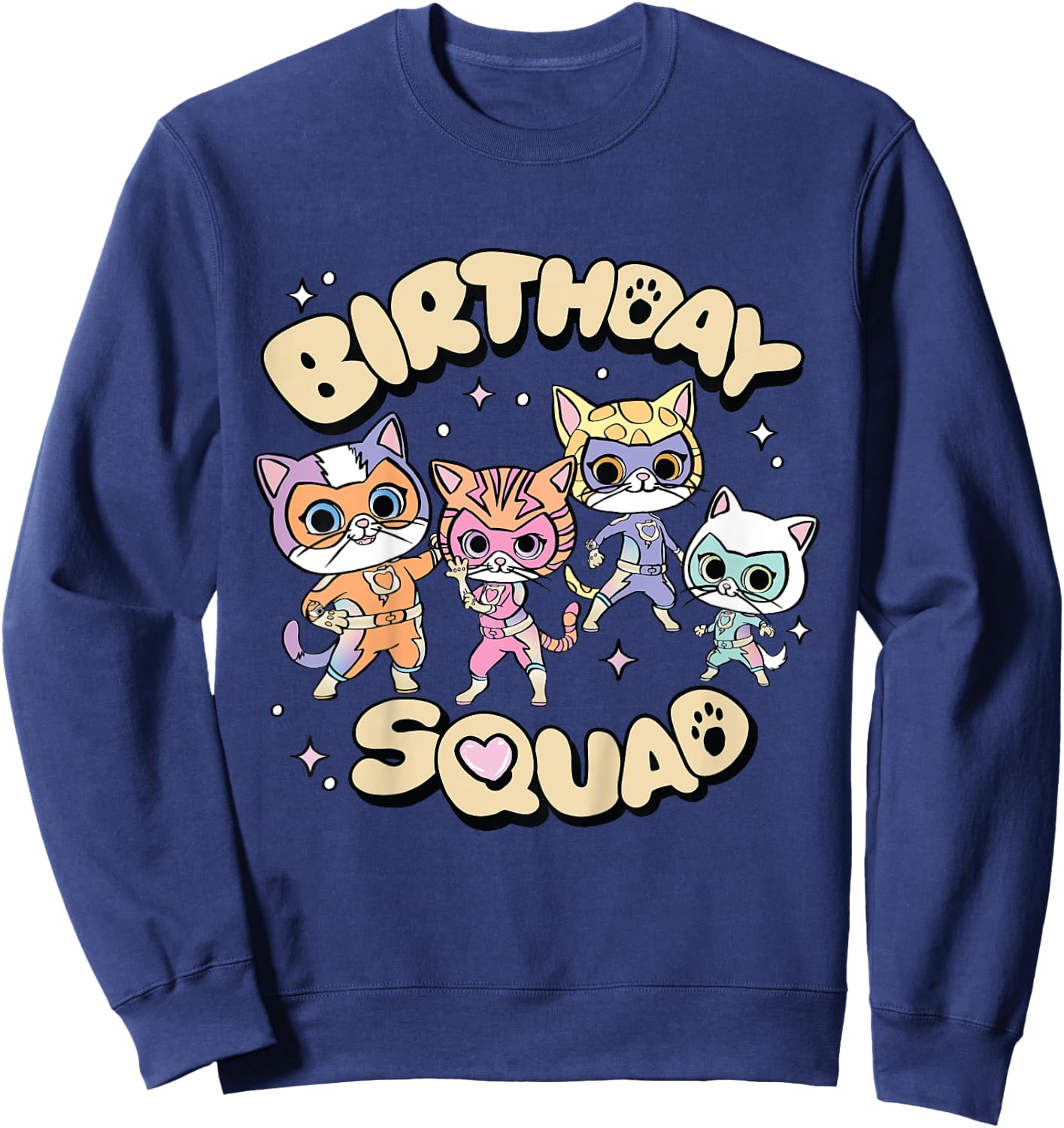 Disney Jr. SuperKitties "Birthday Squad" Party Trip Matching Sweatshirt - Sweatshirt | Navy