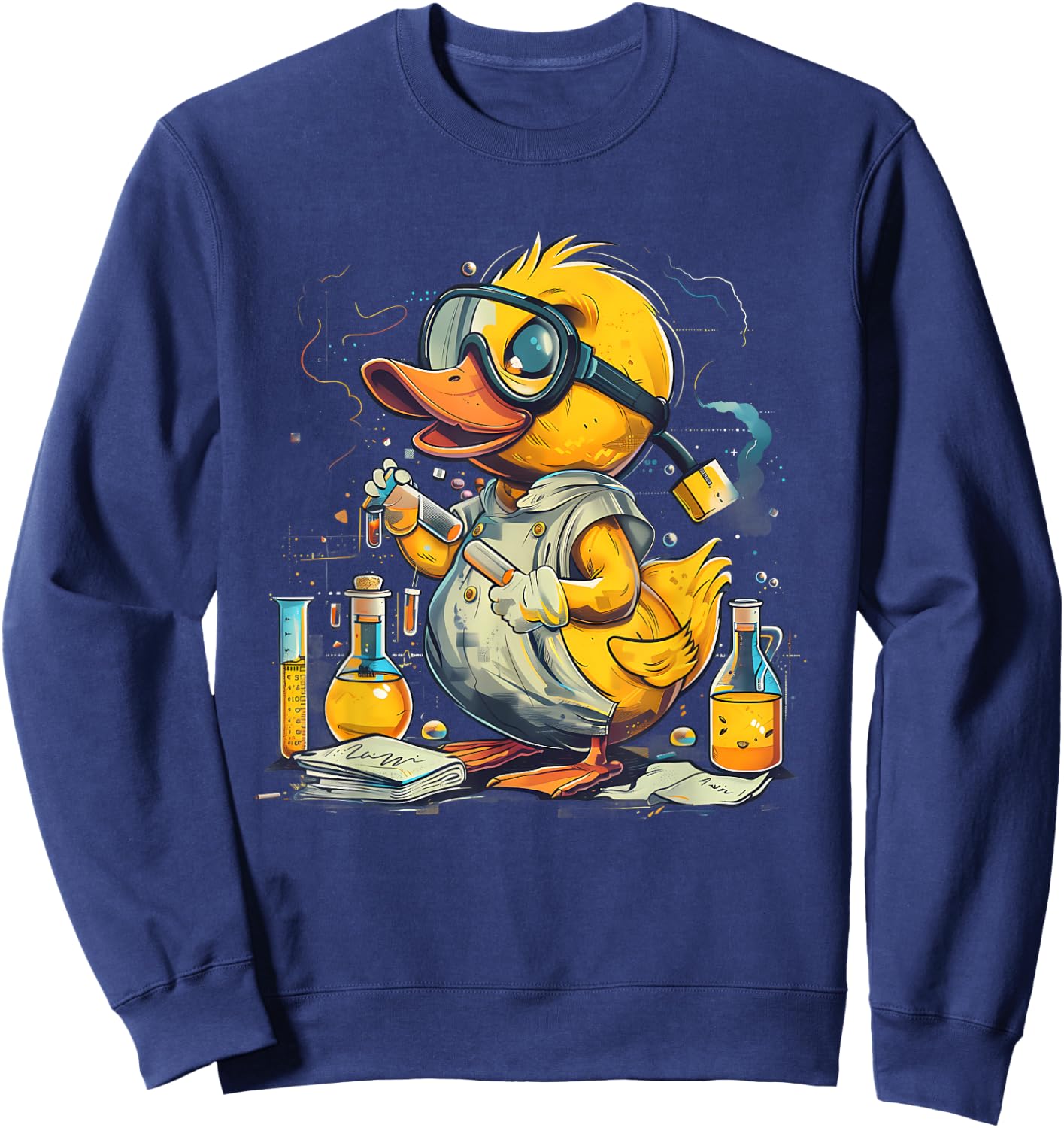 Rubber Duck Chemists Physics Rubber Duckie Science Teacher Sweatshirt - Sweatshirt | Navy