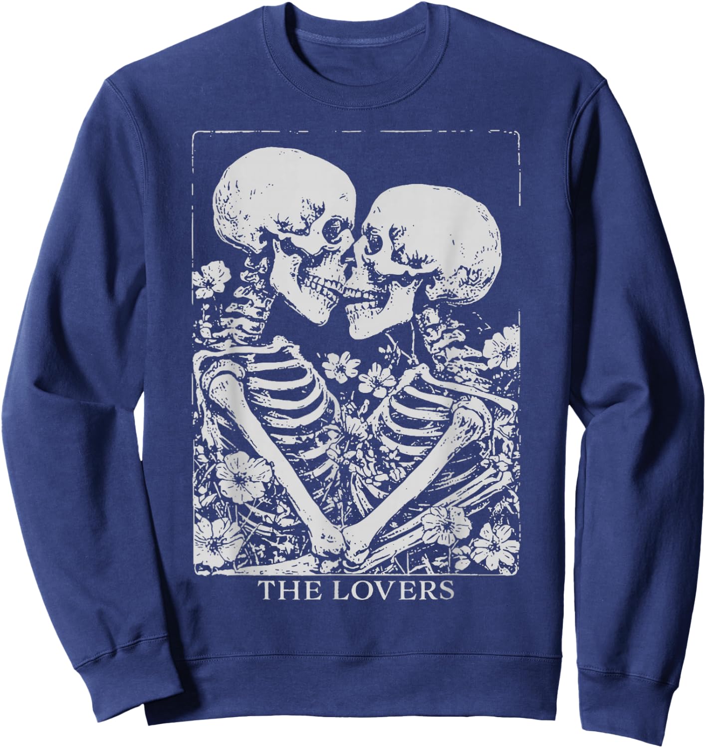 The Lovers Tarot Gothic Occult Pastel Goth Creepy Cute Sweatshirt - Sweatshirt | Navy