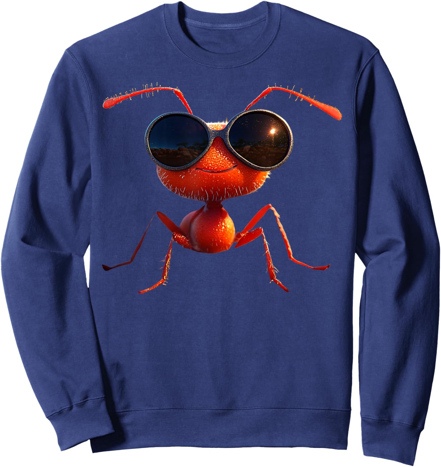 Ant Forest Ant Fire Ant Insect Small Cute Ants , black, S Sweatshirt - Sweatshirt | Navy