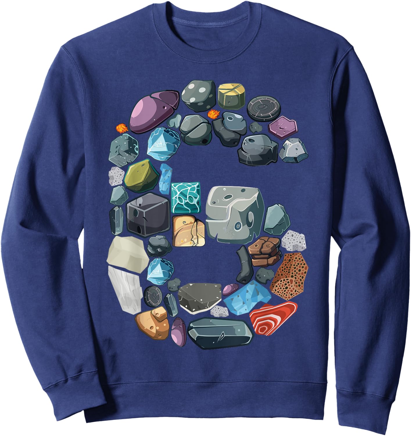 Geology 6 years Old Rock Collecting 6th Birthday Sweatshirt - Sweatshirt | Navy