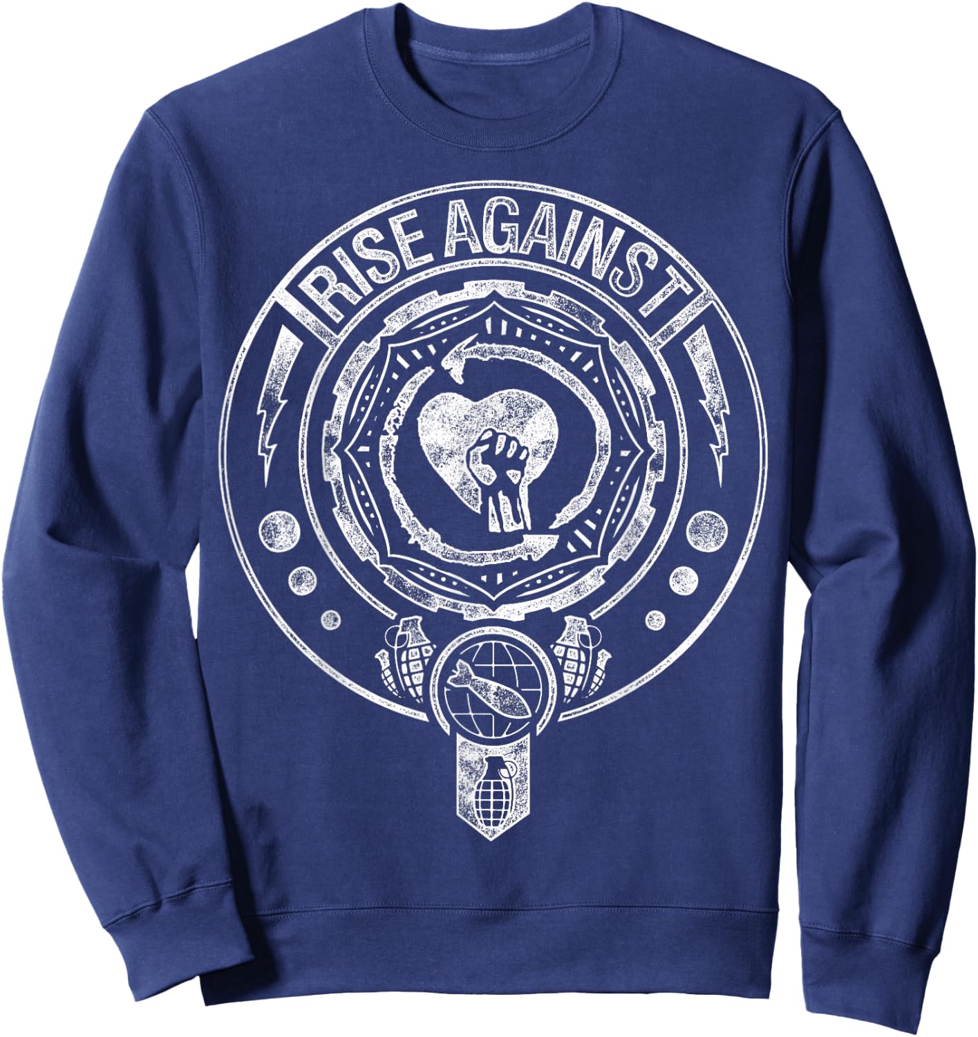 Rise Against - Bombs Away - Official Product, Black, S Sweatshirt - Sweatshirt | Navy