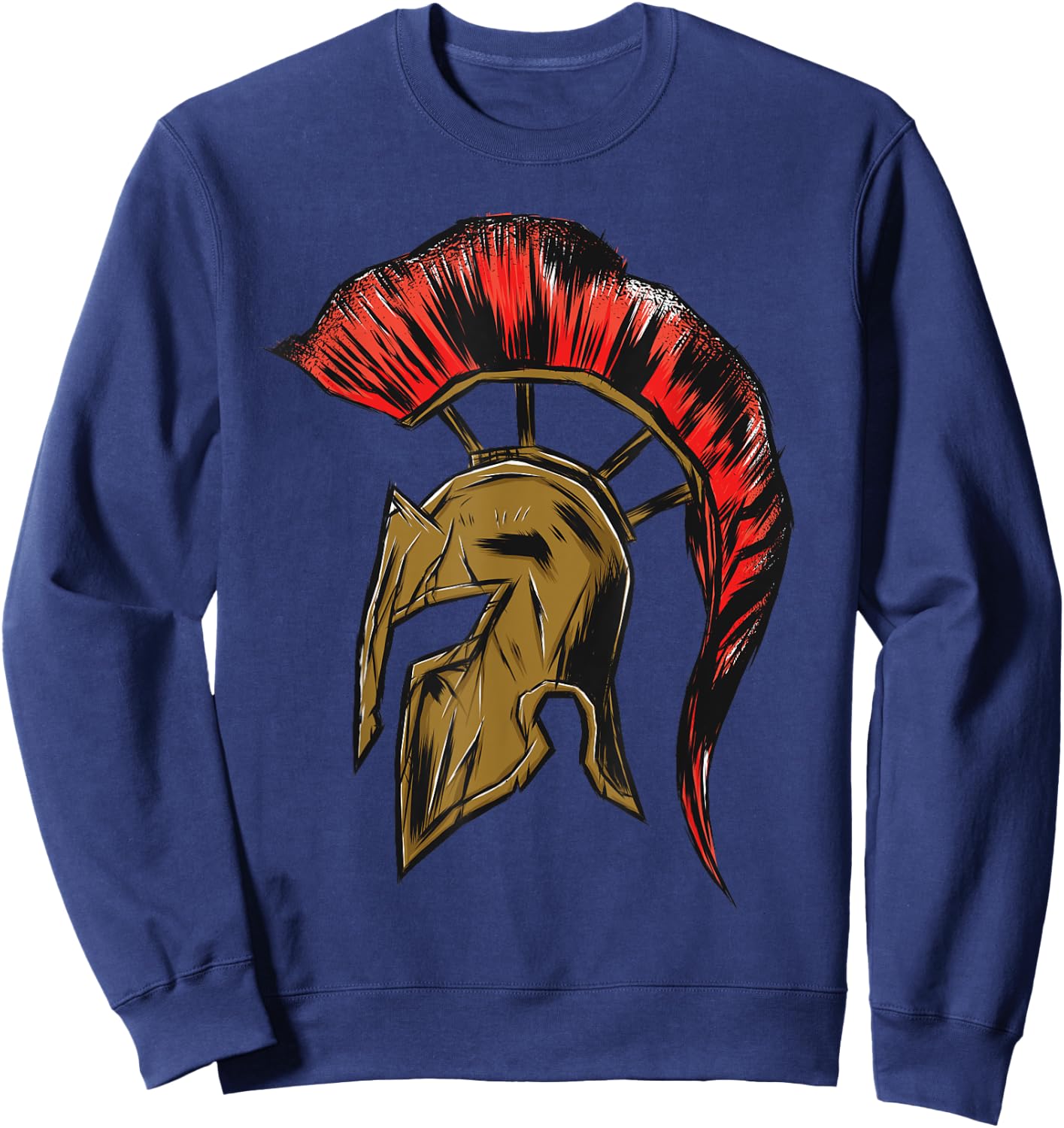 Sparta Shirt Helm Spartanischer Leonidas & Spartacus Sparta Sweatshirt - Sweatshirt | Navy