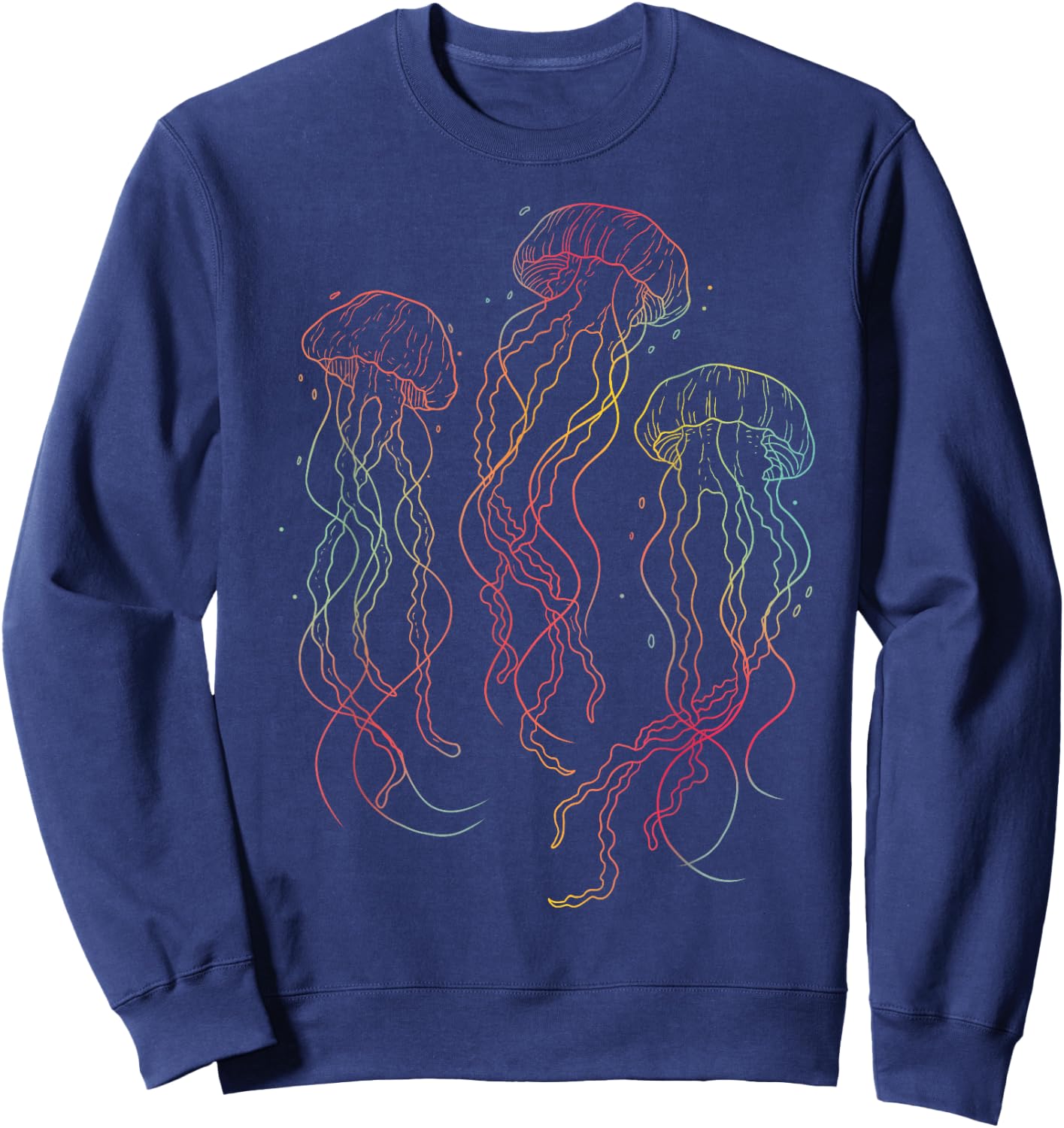 Cute Jellyfish Sea Animal Ocean Marine Life Biologist Sweatshirt - Sweatshirt | Navy