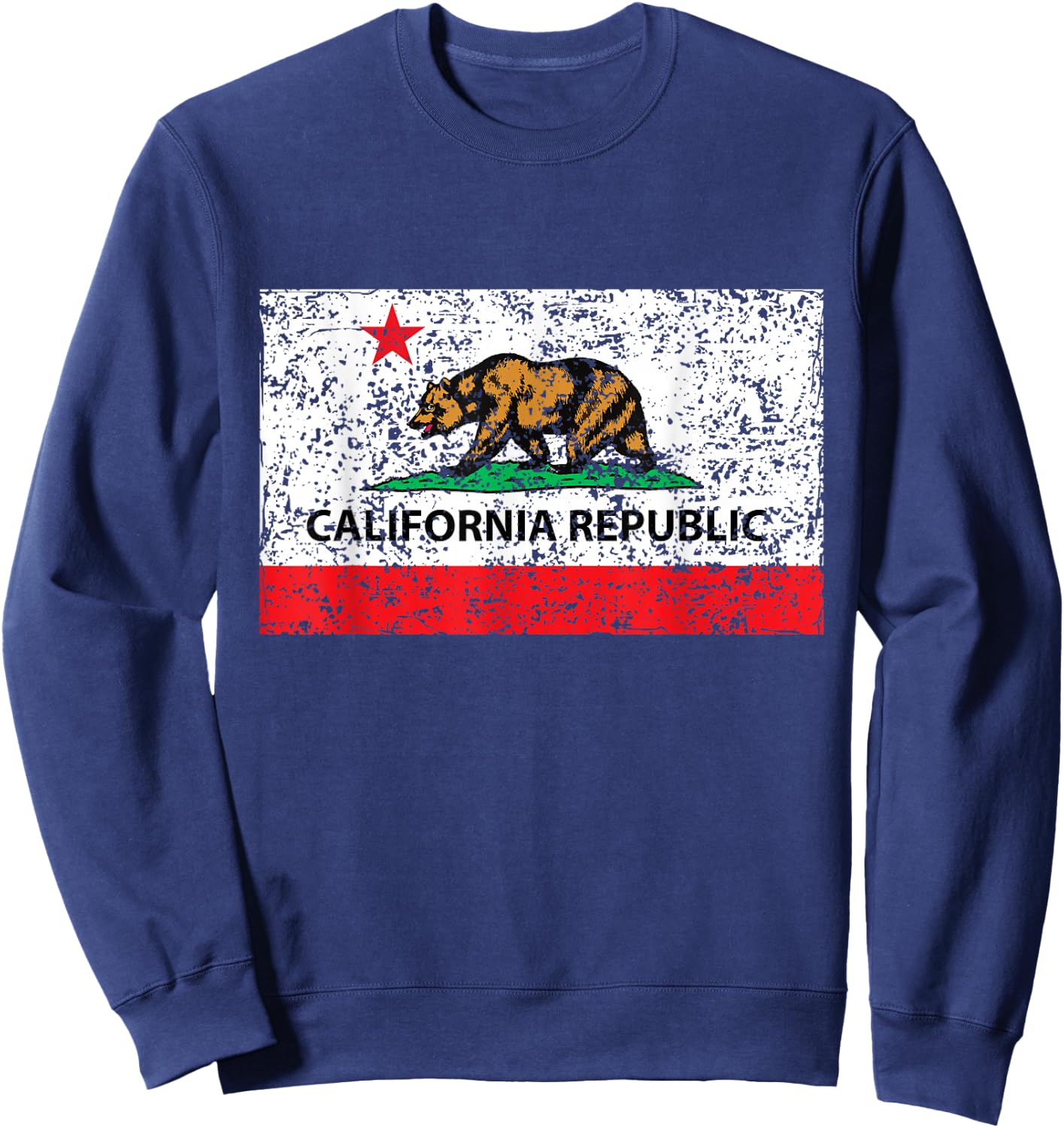 California Republic Cali Flag SoCal Norcal Cencal T Sweatshirt - Sweatshirt | Navy