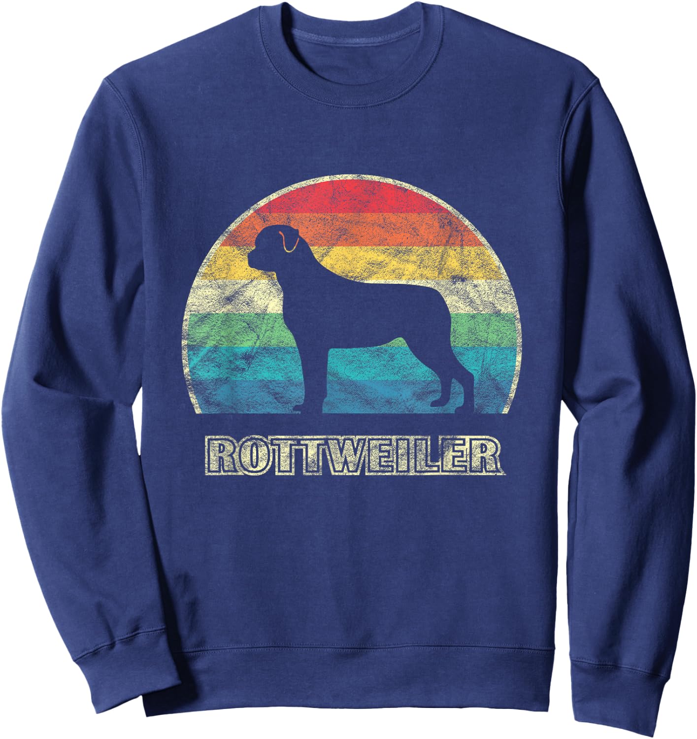 Rottweiler Vintage Style Dog Women Kids Sweatshirt - Sweatshirt | Navy