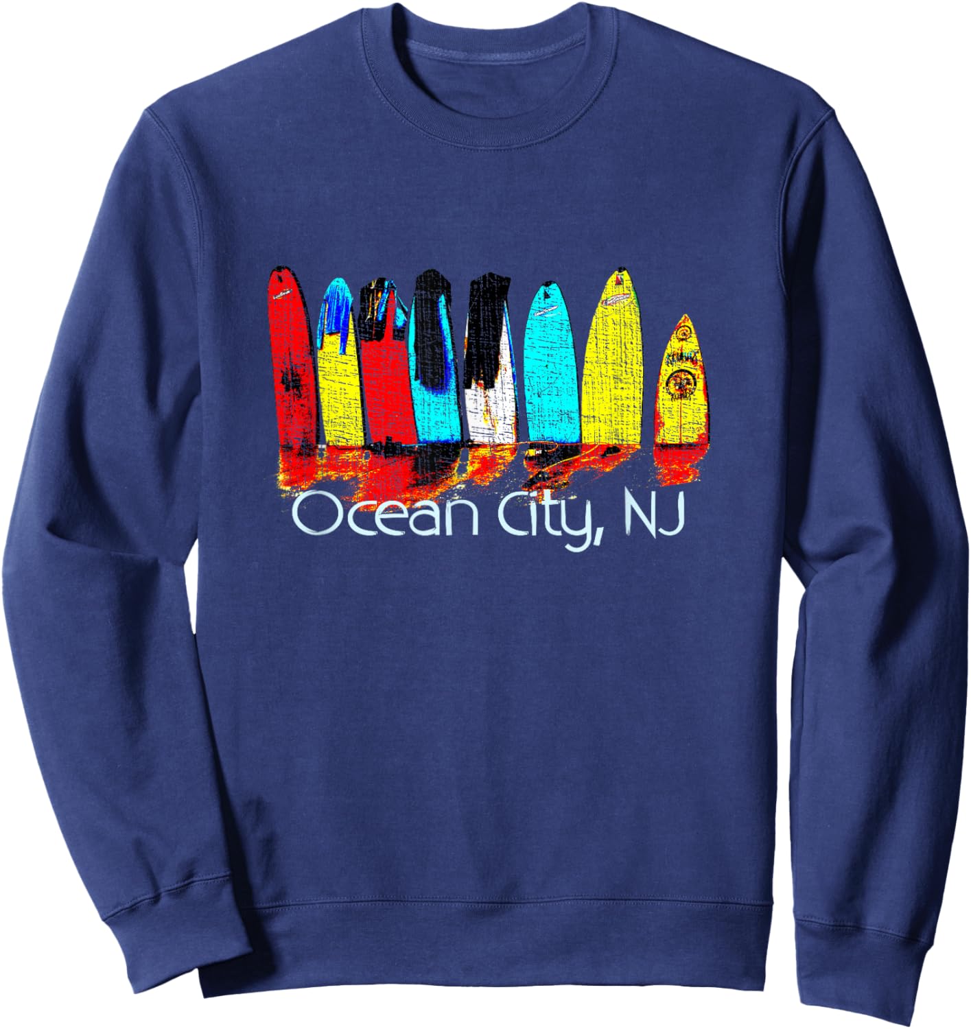 Ocean City New Jersey Surfing Sweatshirt - Sweatshirt | Navy
