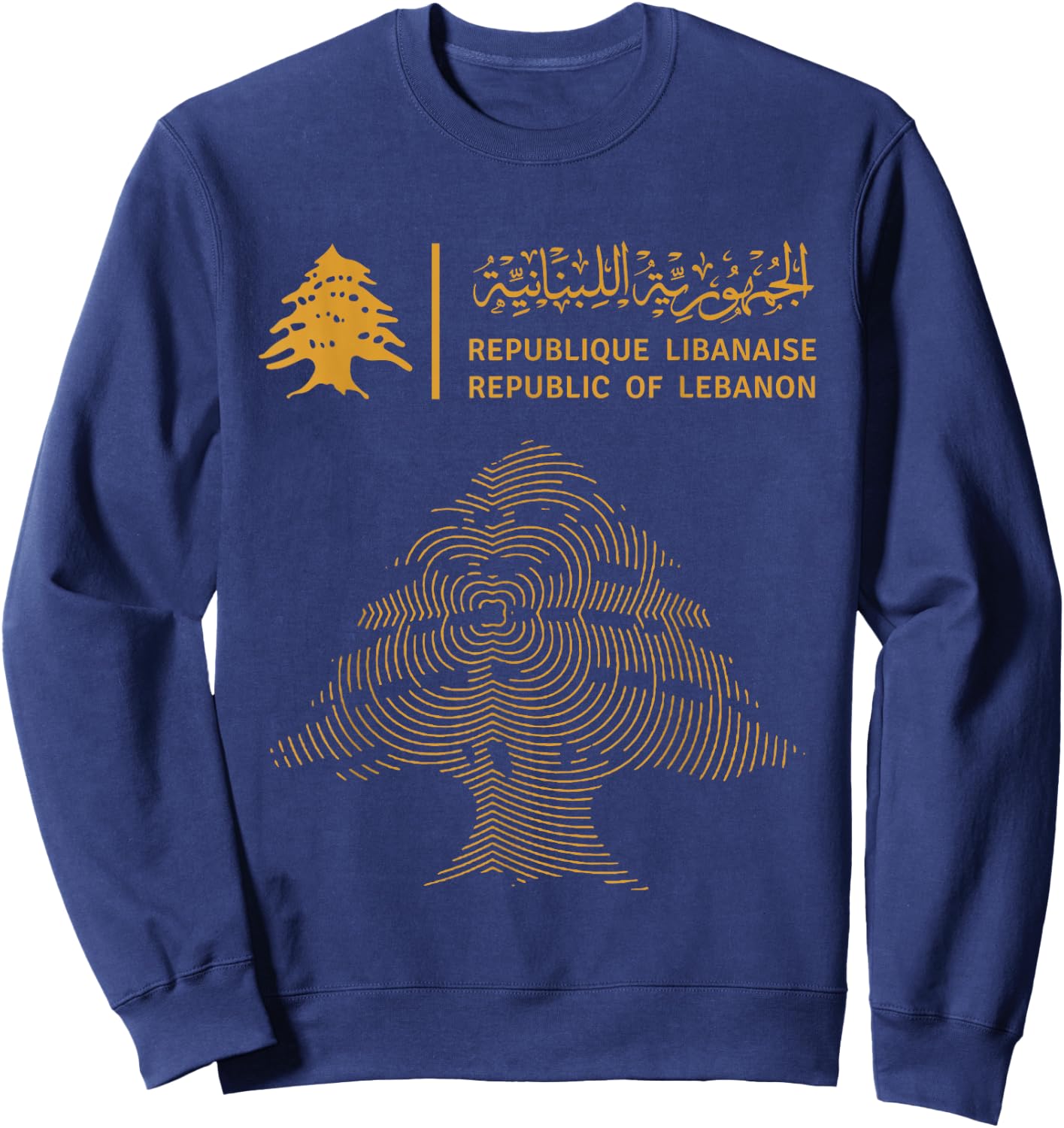 Libanon, Libanon-Flagge, Libanon-Flagge. Sweatshirt - Sweatshirt | Navy