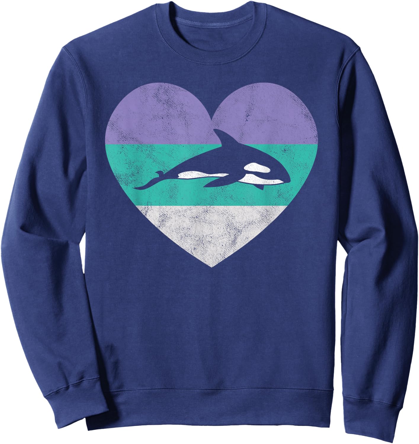 Killer Whale Orca Gift & Girls Retro Cute Sweatshirt - Sweatshirt | Navy