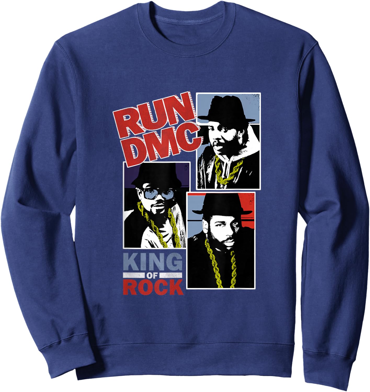RUN DMC Clip Portraits Sweatshirt - Sweatshirt | Navy