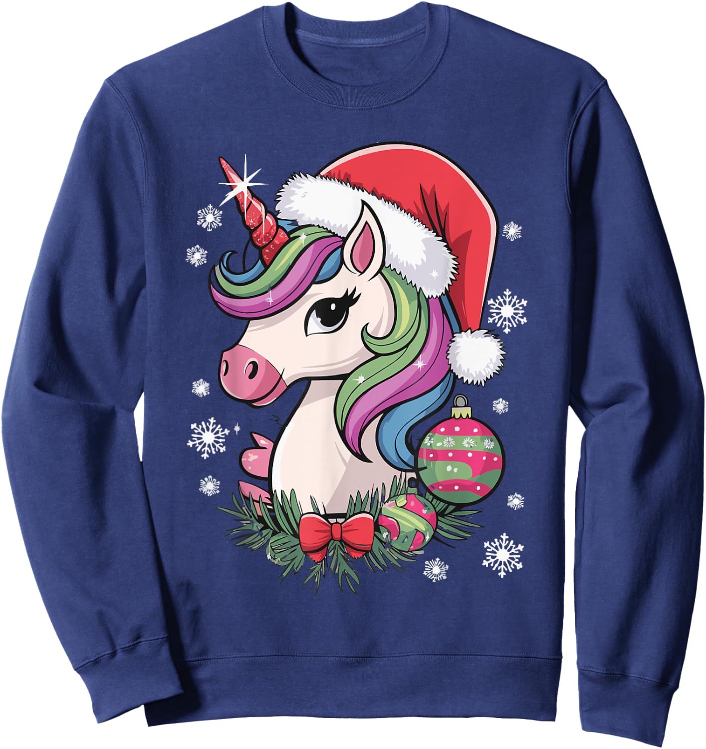 Unicorn Christmas Sweatshirt - Sweatshirt | Navy