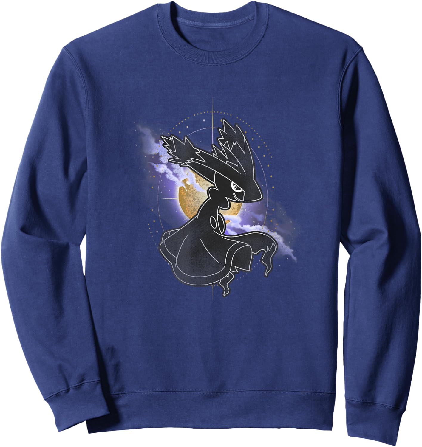 Pokémon Mismagius Dark Spooky Silhouette Moonlight Portrait Sweatshirt - Sweatshirt | Navy