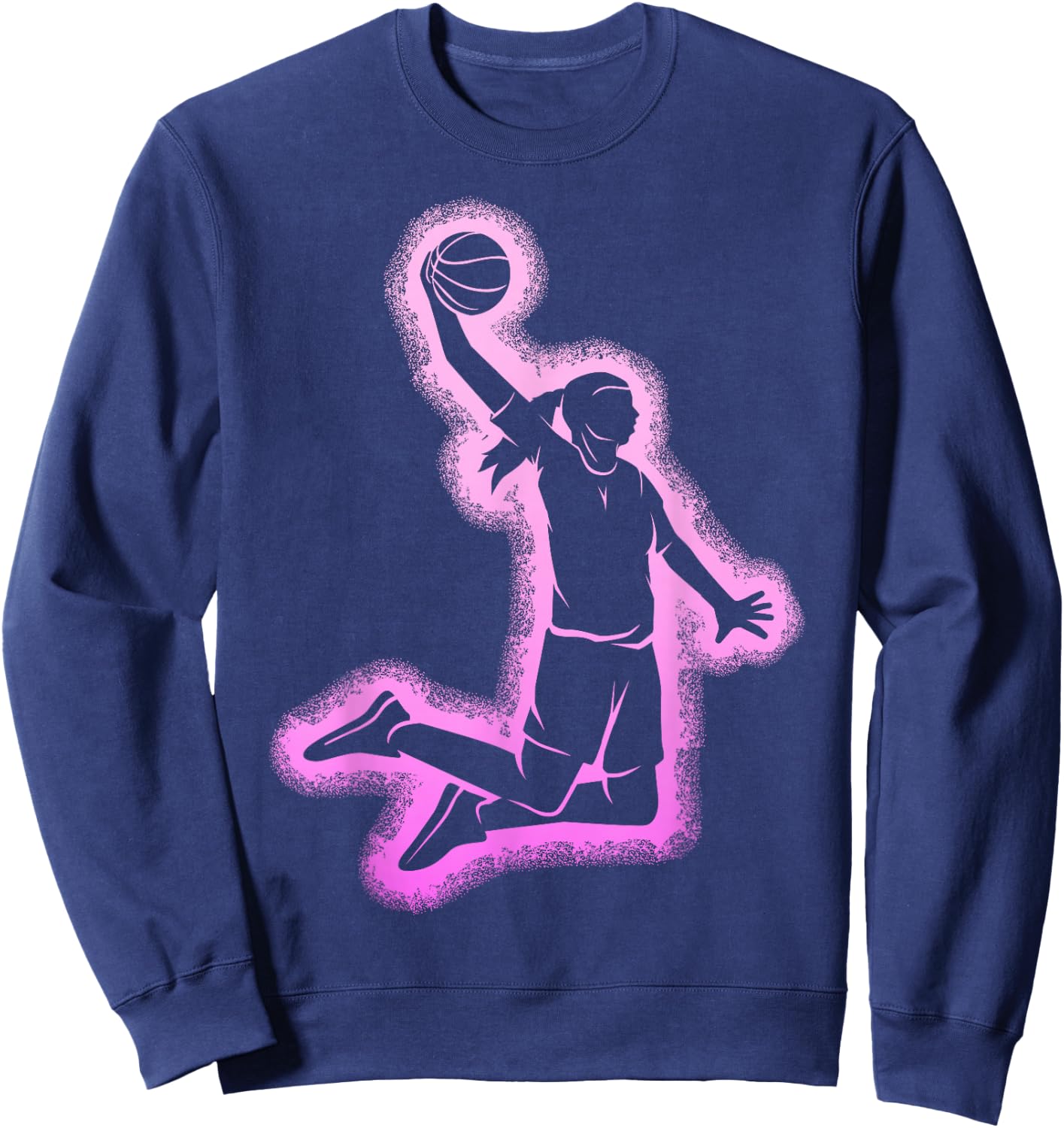 Basketball Girl Women Girls Kids , Black, S Sweatshirt - Sweatshirt | Navy