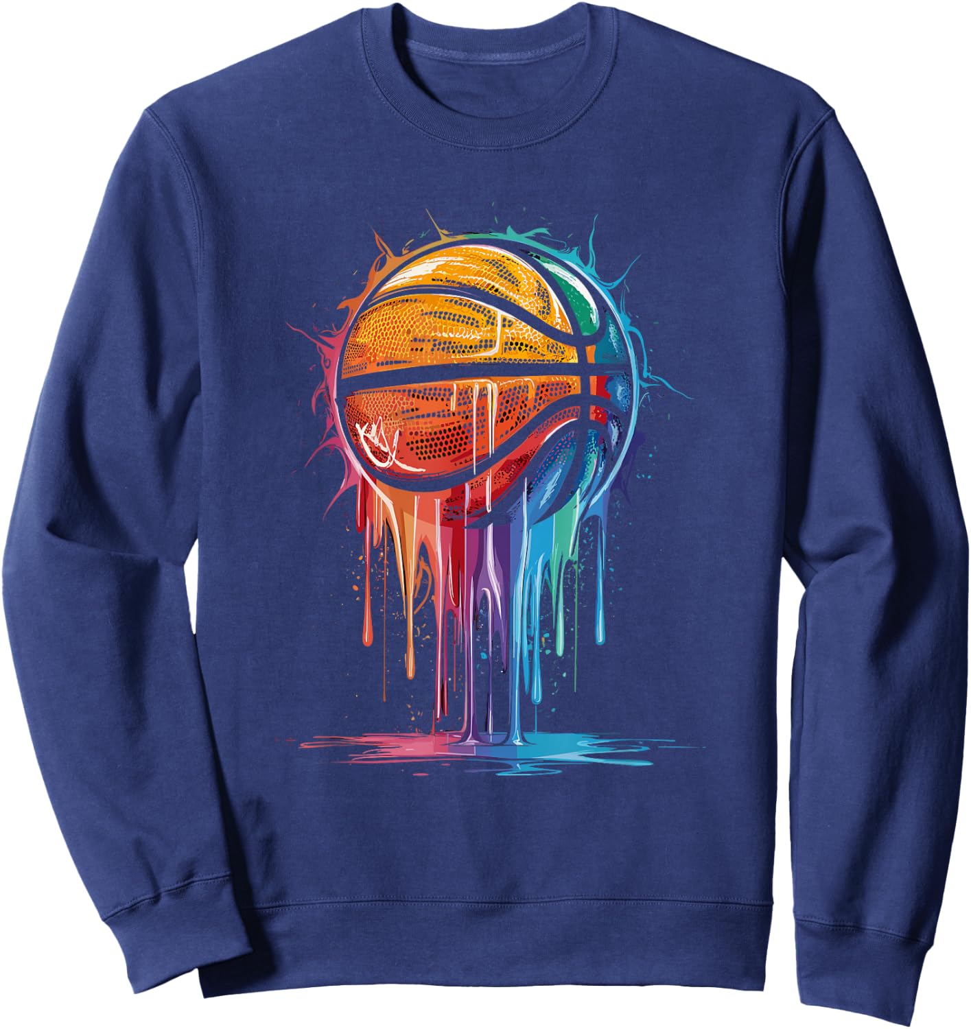 Colorful Basketball Player Basket Basket , Black, S Sweatshirt - Sweatshirt | Navy
