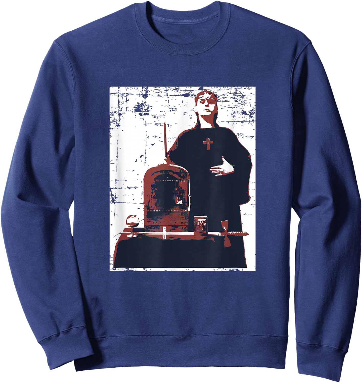 Crowley The Magus Thelema Magician Ceremonial Magick Sweatshirt - Sweatshirt | Navy