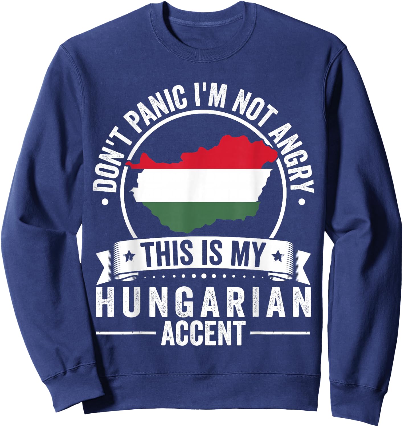 Hungarian Roots Funny Hungary Heritage Apparel Men Women Sweatshirt - Sweatshirt | Navy
