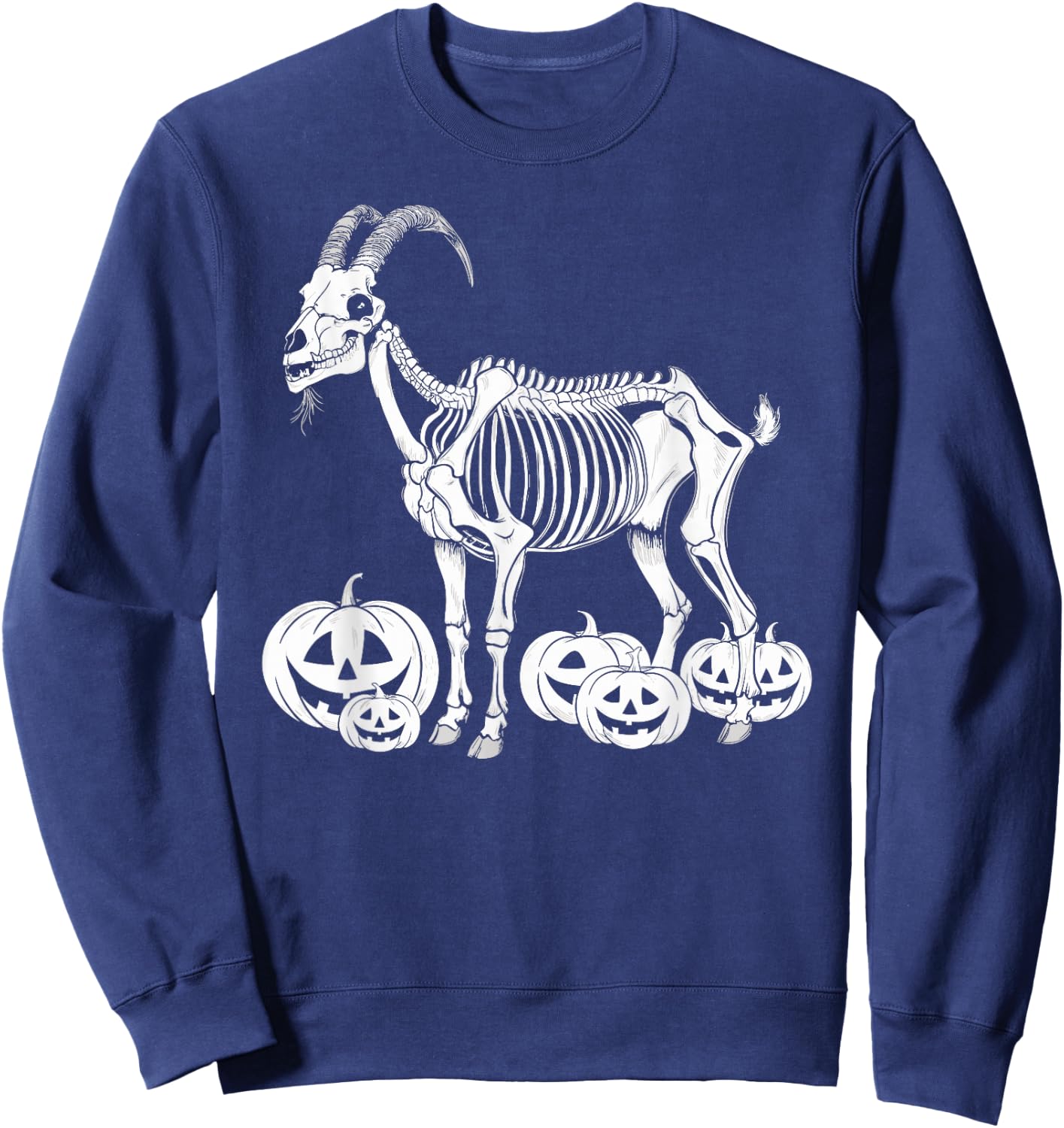 Goat Skeleton Birthday Halloween Kids Sweatshirt - Sweatshirt | Navy