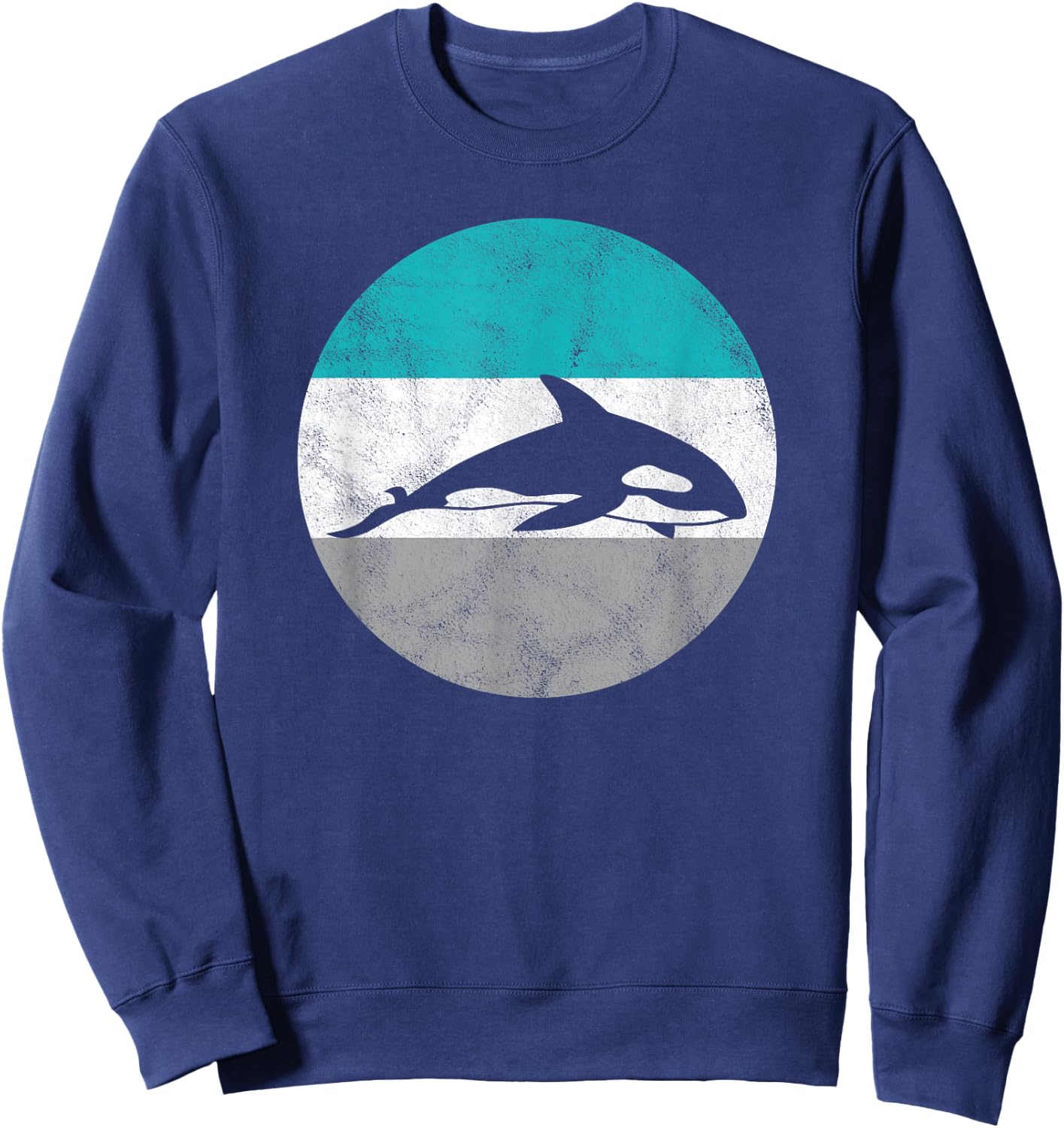 Orca Killer Whale Retro Gift Women Boys & Girls Sweatshirt - Sweatshirt | Navy